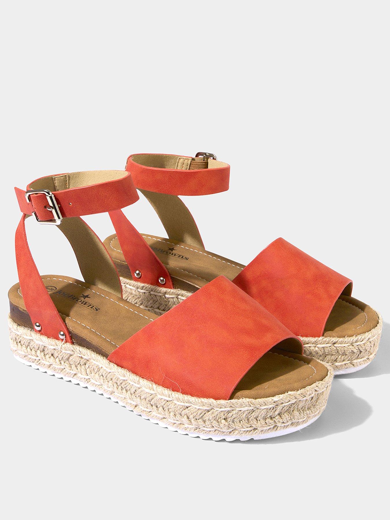  image of joe-browns-sea-breeze-espadrille-sandals-orange