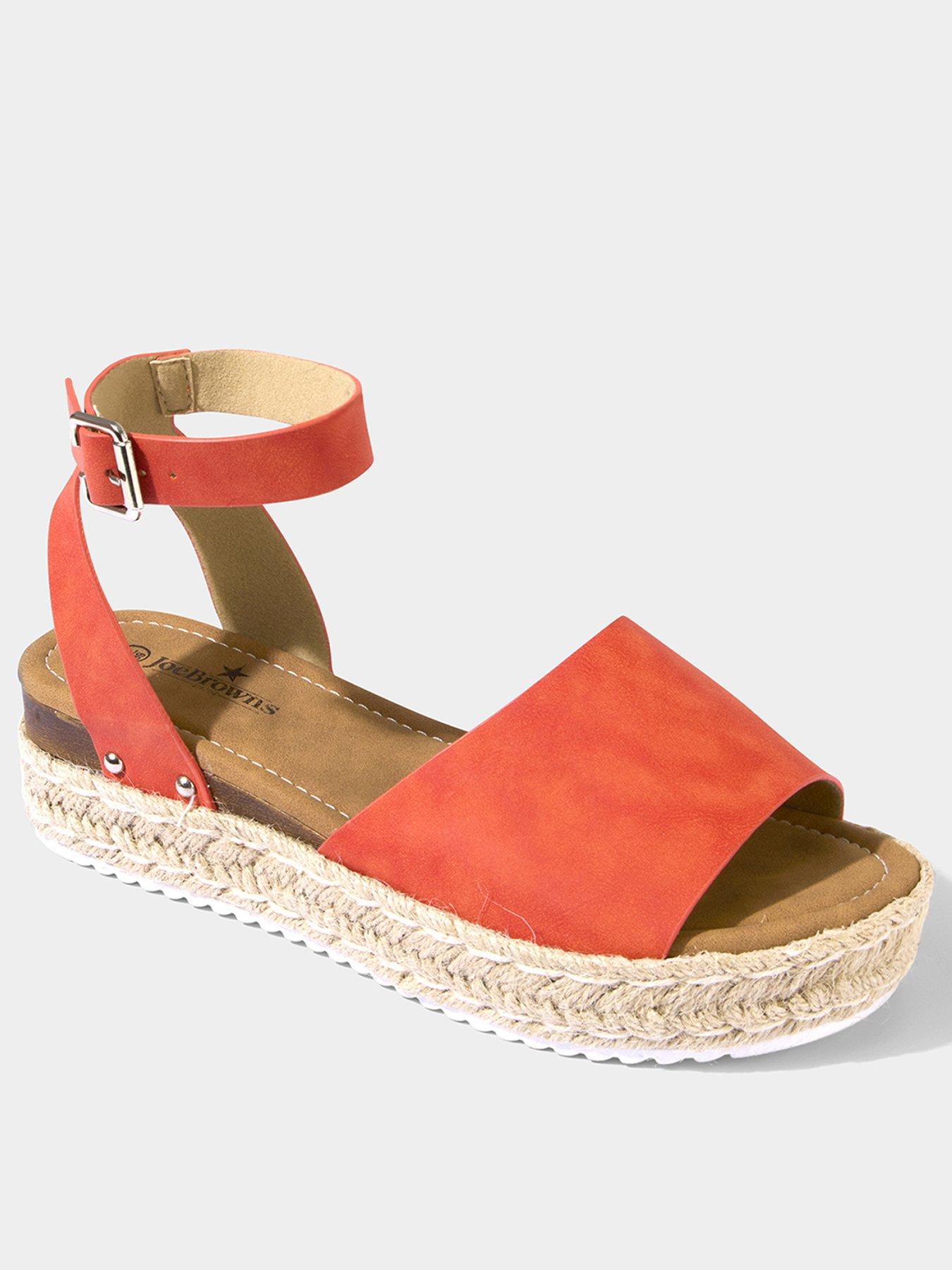  image of joe-browns-sea-breeze-espadrille-sandals-orange