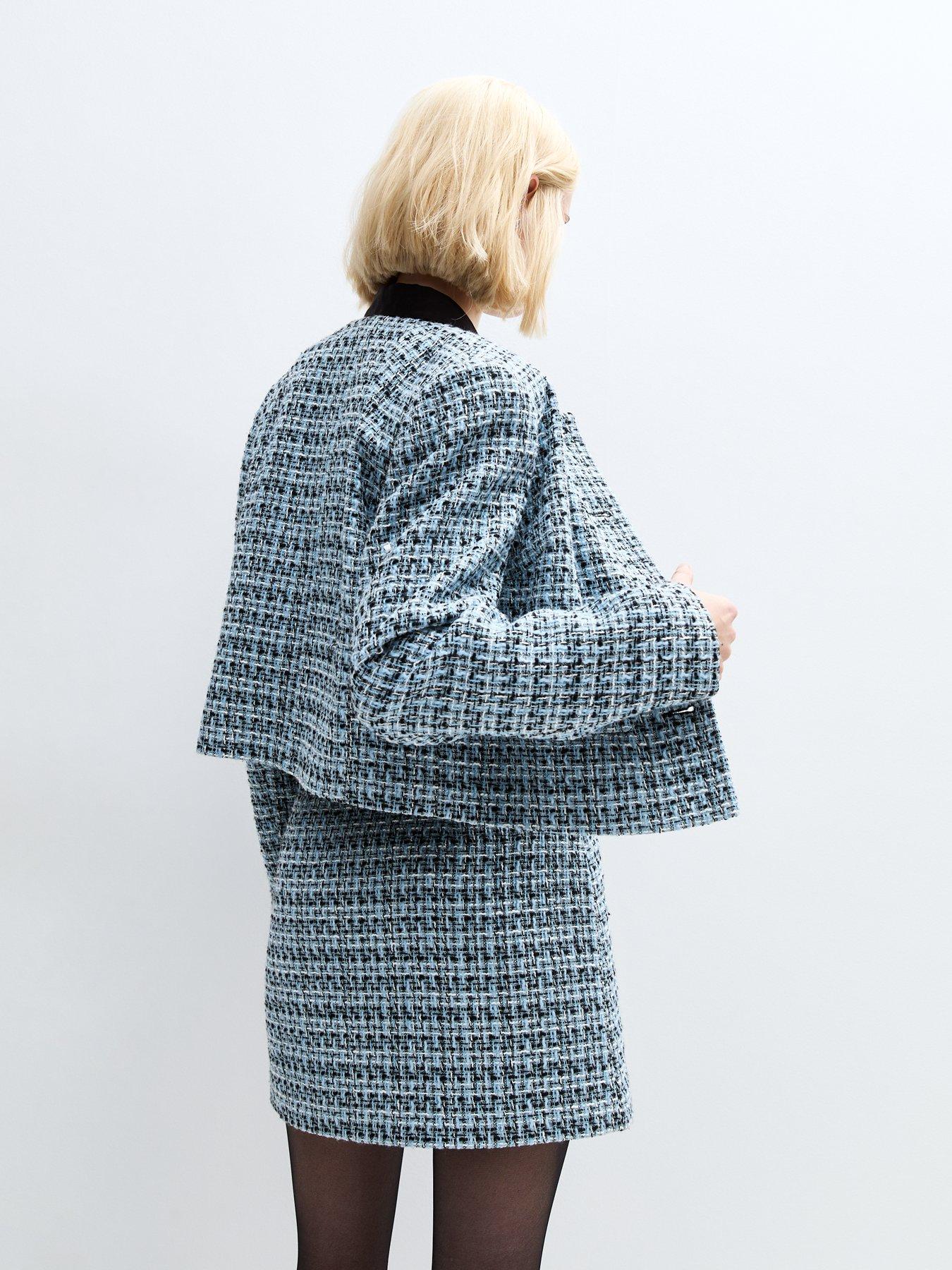  image of new-look-boucle-mini-skirt-light-blue