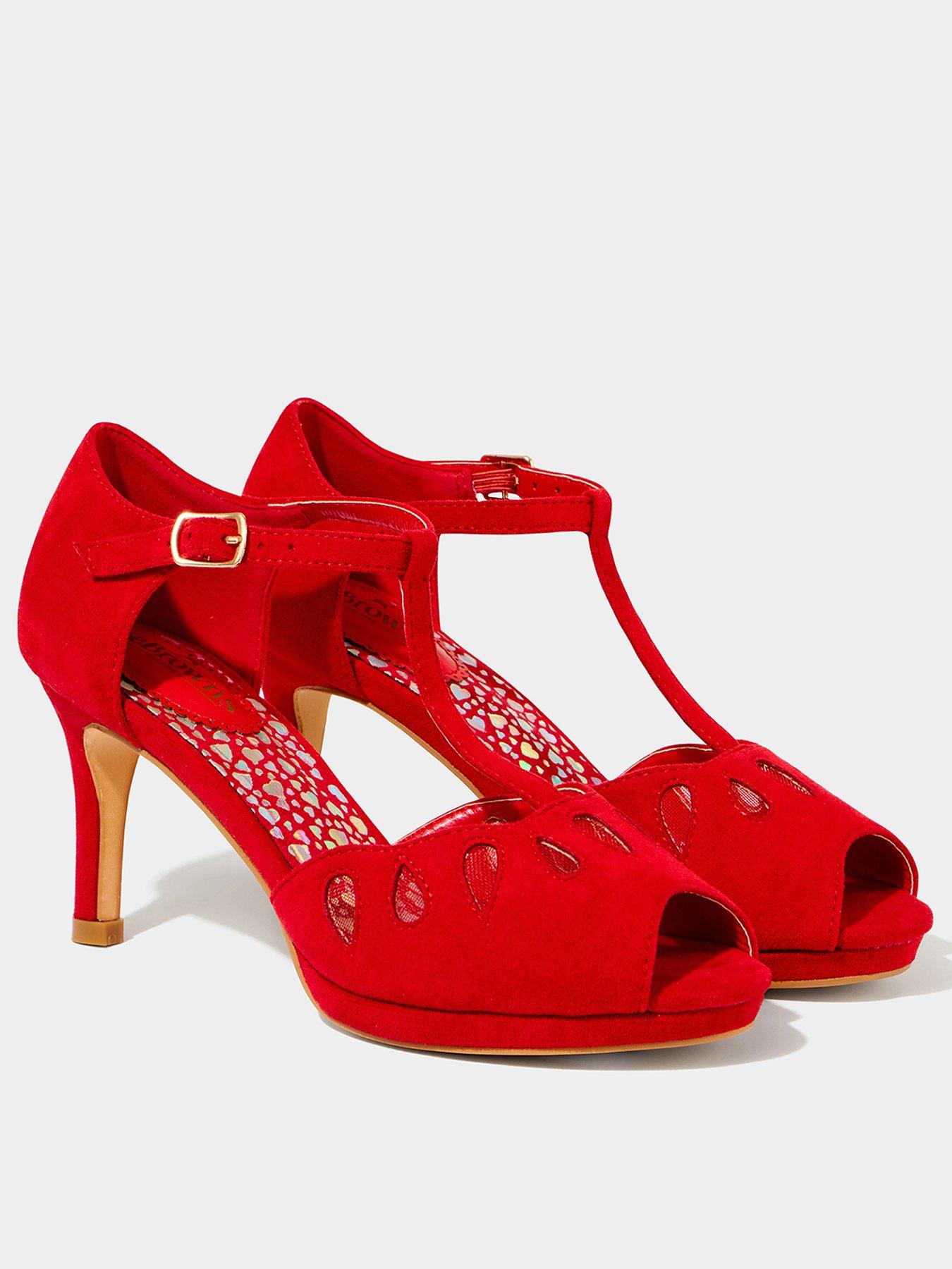  image of joe-browns-rebel-t-bar-shoes-red