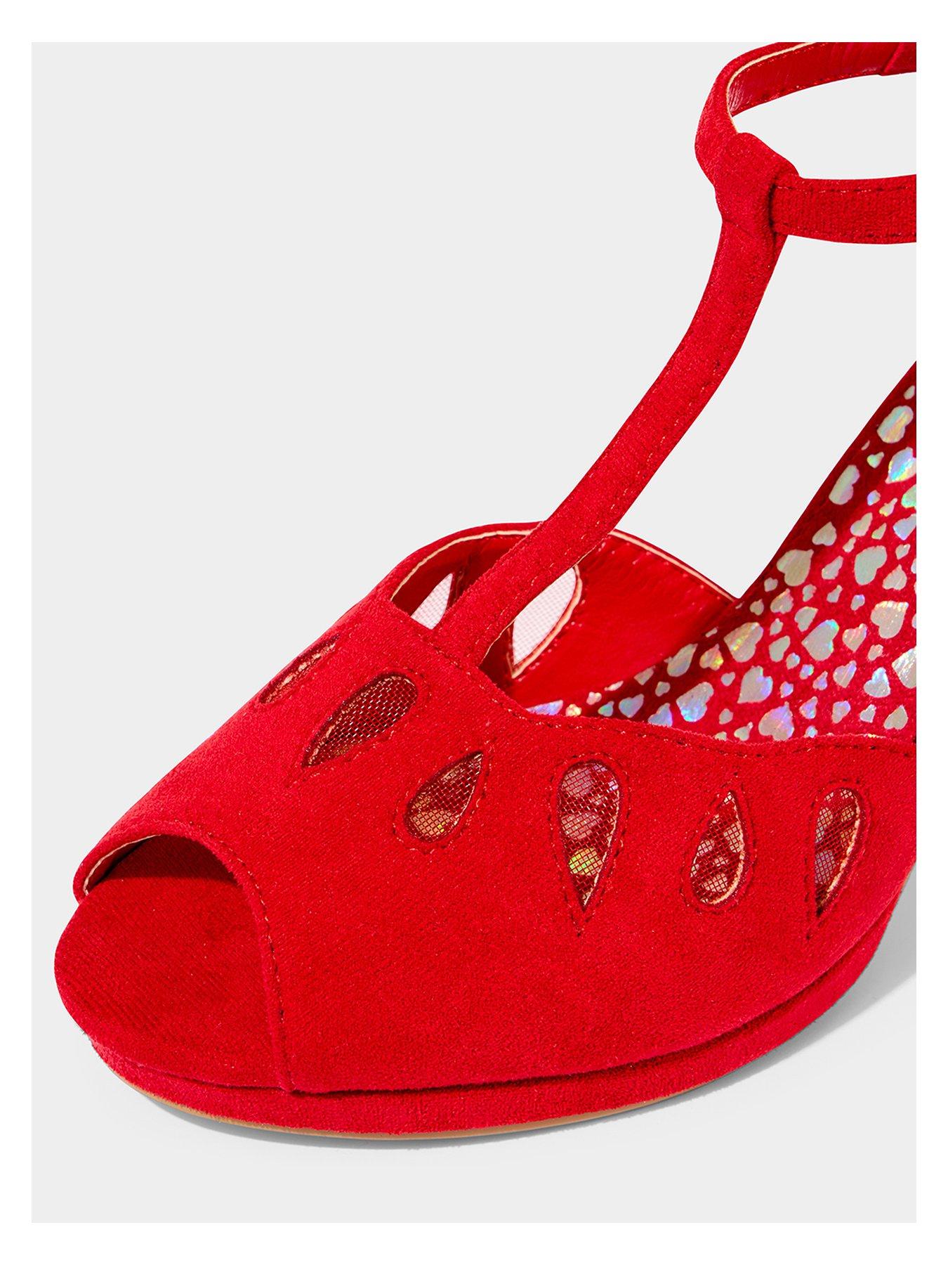  image of joe-browns-rebel-t-bar-shoes-red