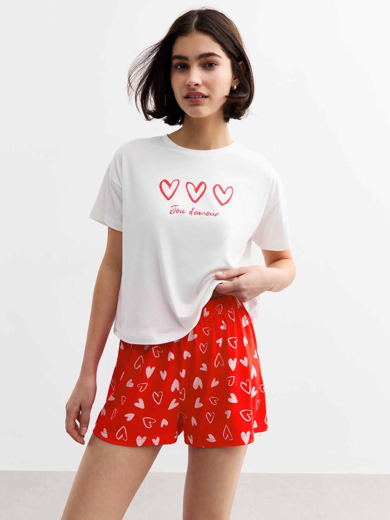 new-look-red-heart-print-pyjamas