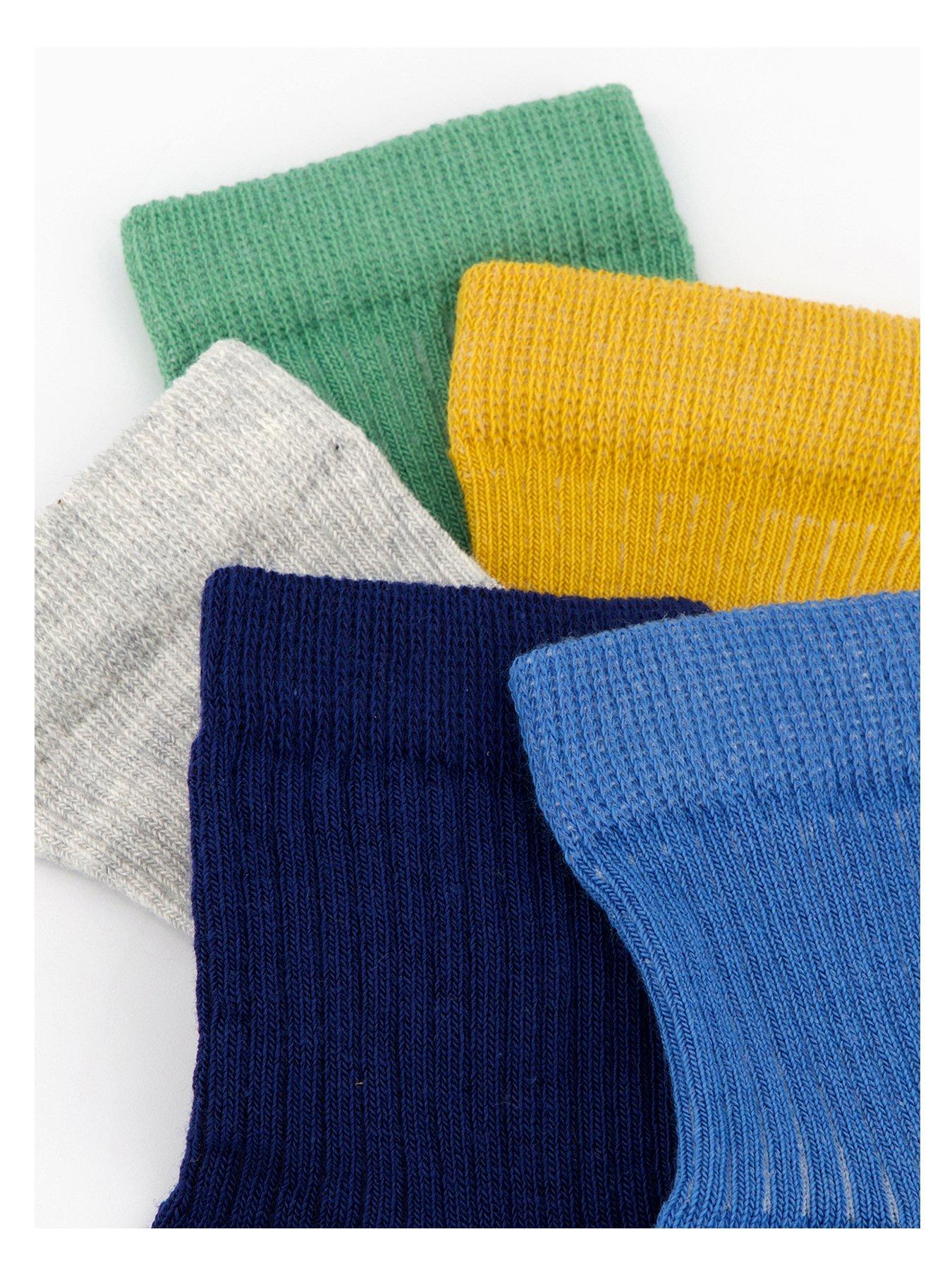  image of mini-v-by-very-boys-colour-5-pack-rib-socks-multi