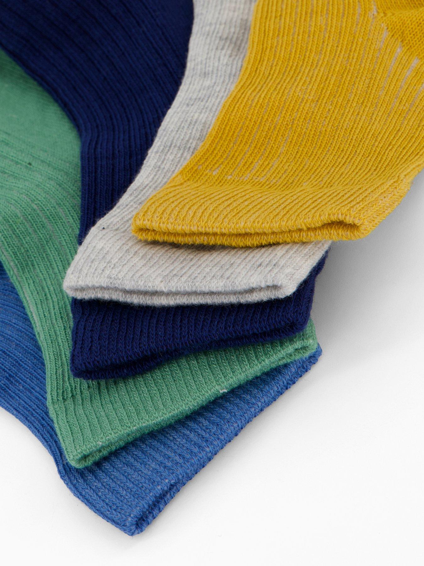  image of mini-v-by-very-boys-colour-5-pack-rib-socks-multi