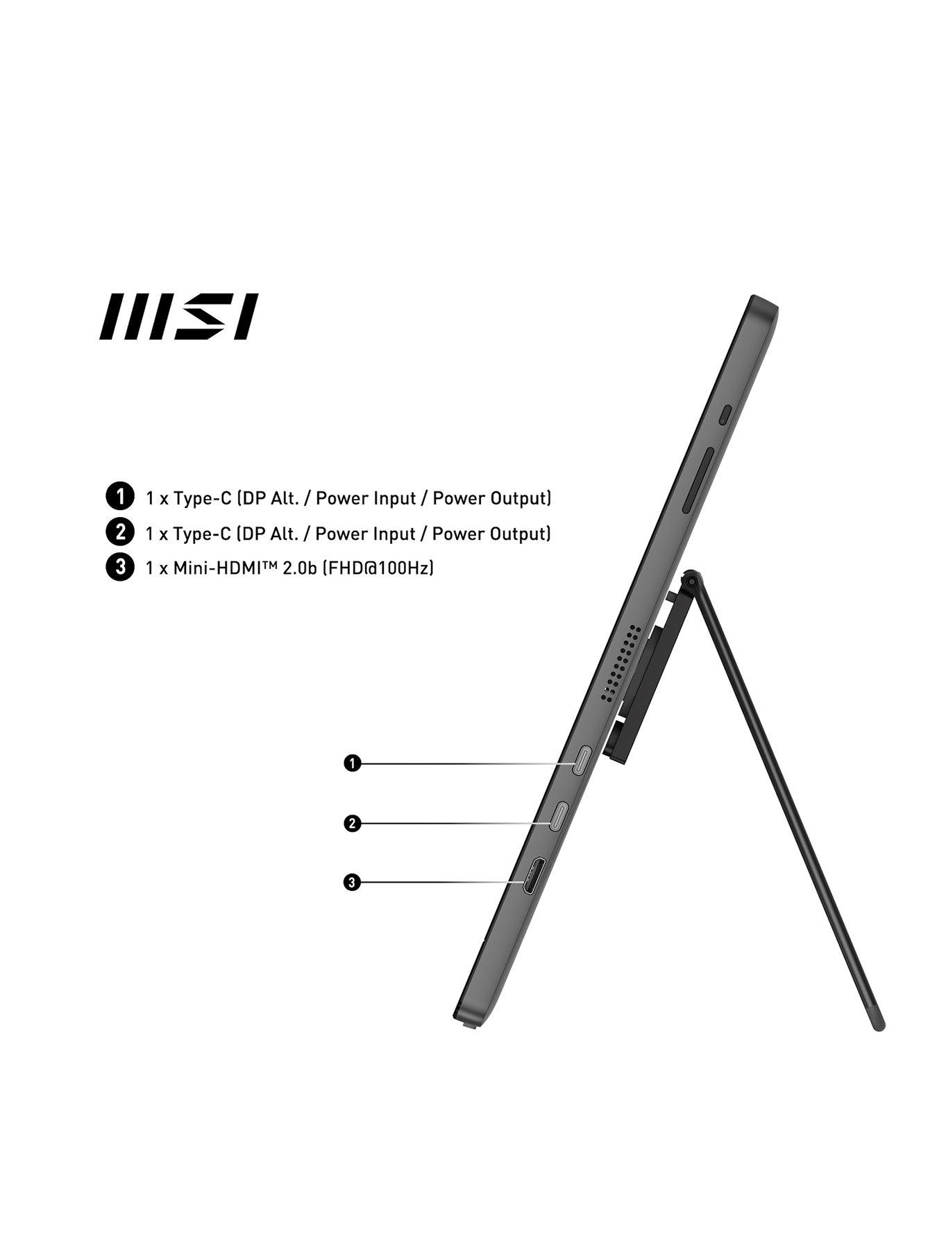 Image 2 of 7 of MSI PRO MP161 E2U - 15.6IN - FHD IPS - 60Hz - Portable Monitor - Black