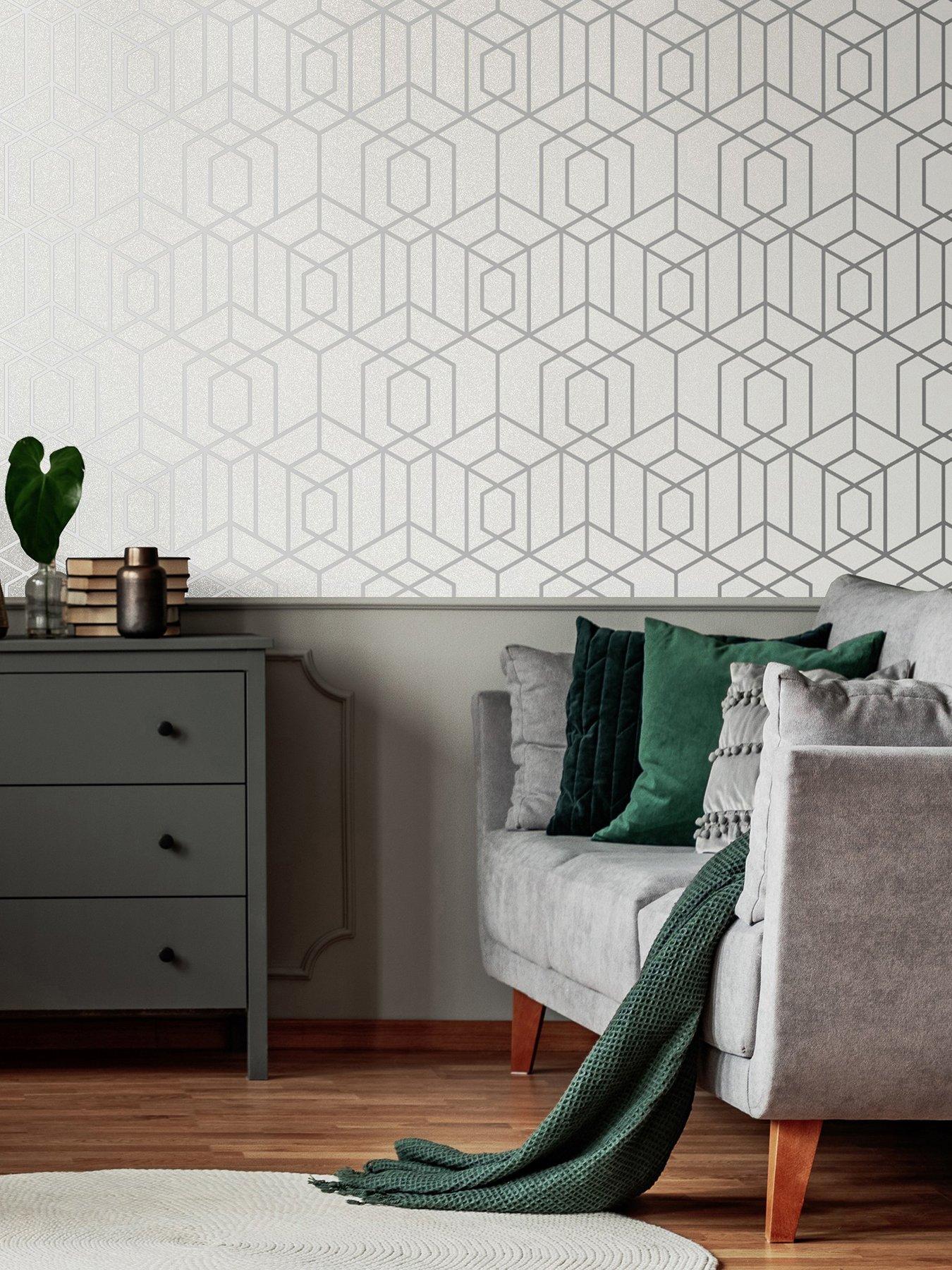 undefined Disco Vogue- Silver Wallpaper