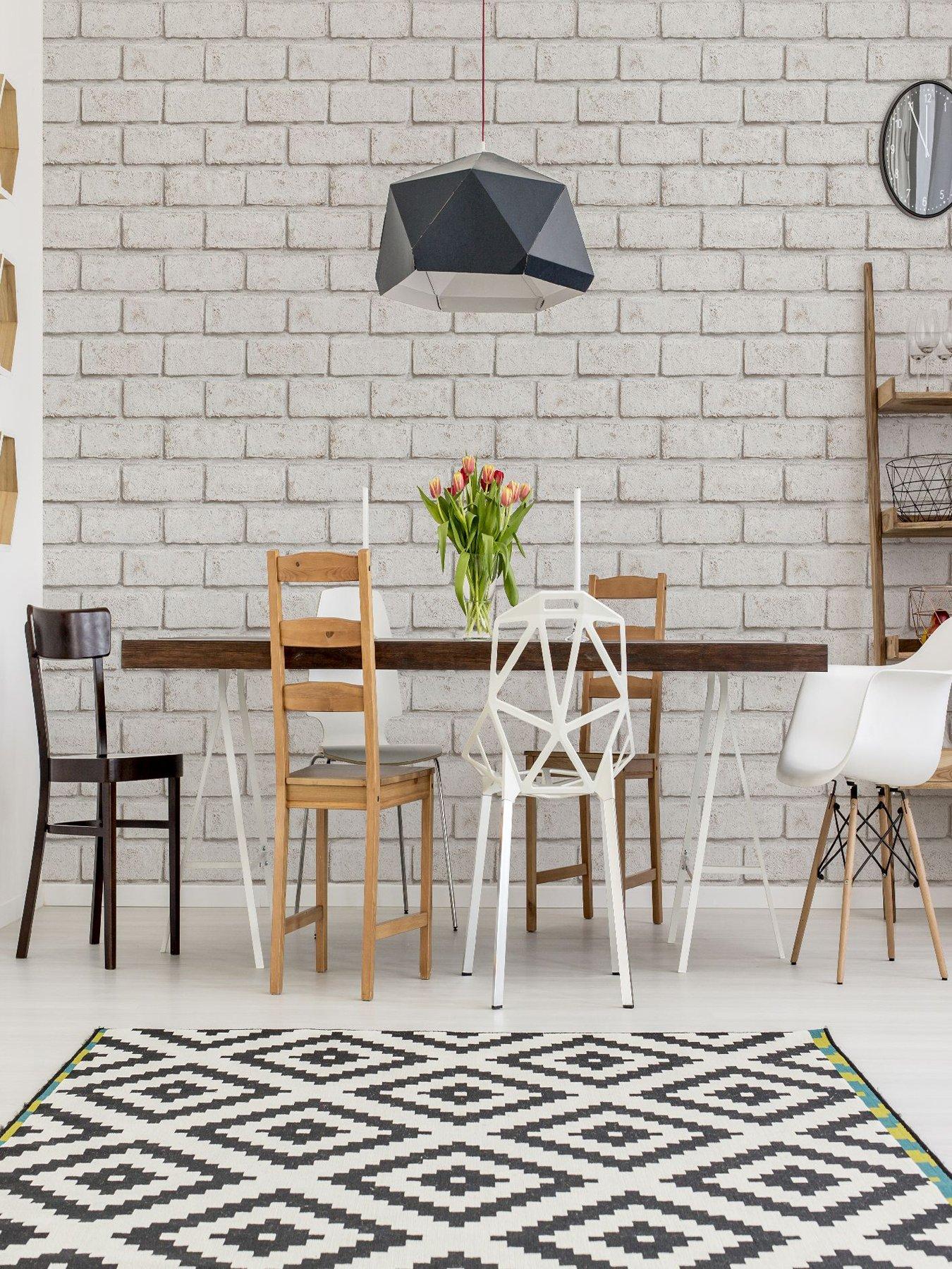 Image 1 of 2 of Superfresco Easy Sfe Brick - White/Red Wallpaper