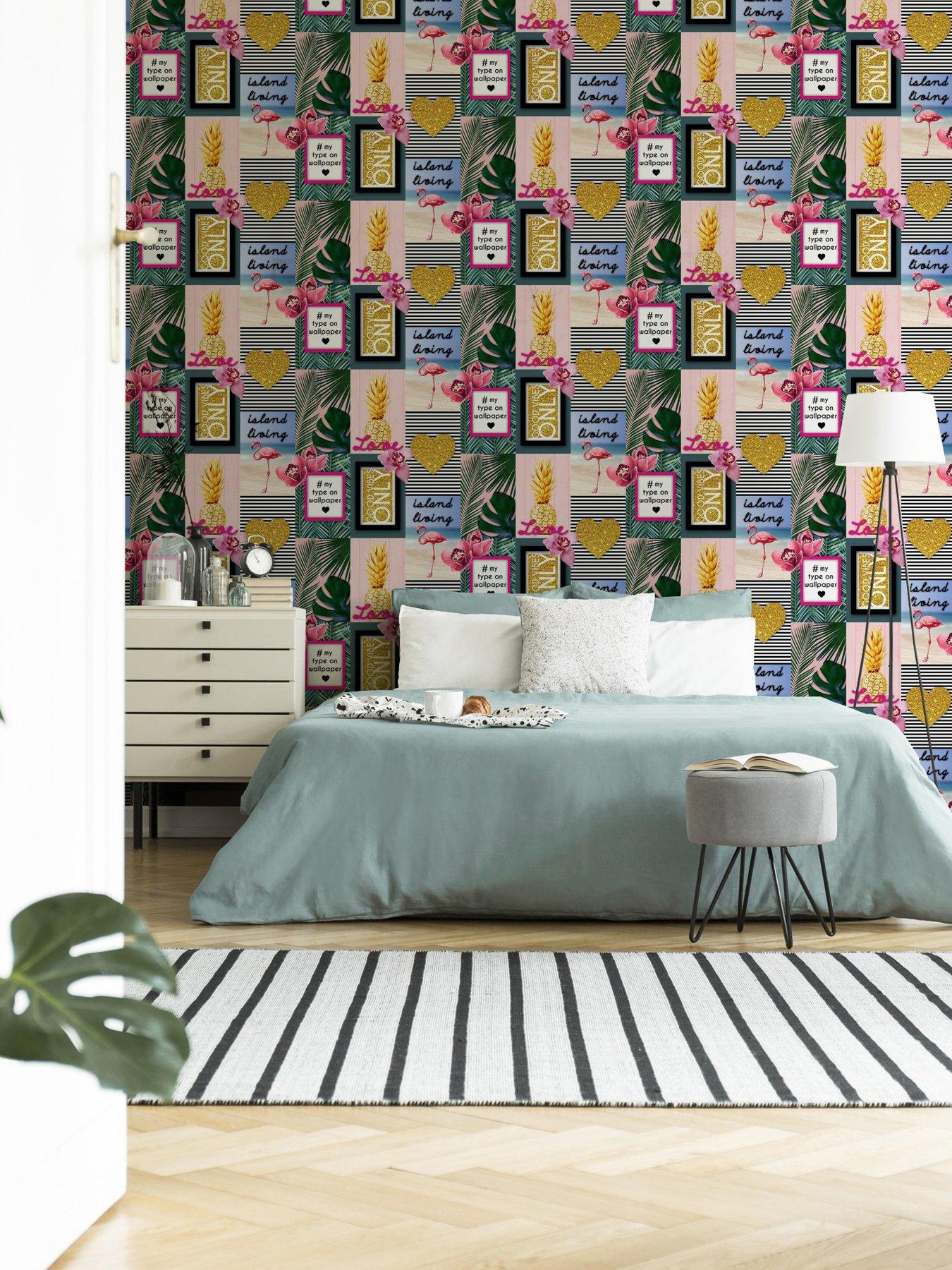  image of fresco-island-living-wallpaper
