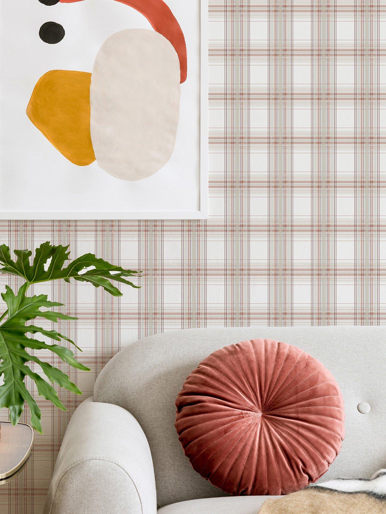 fresco-iona-check-burnt-orange-wallpaper