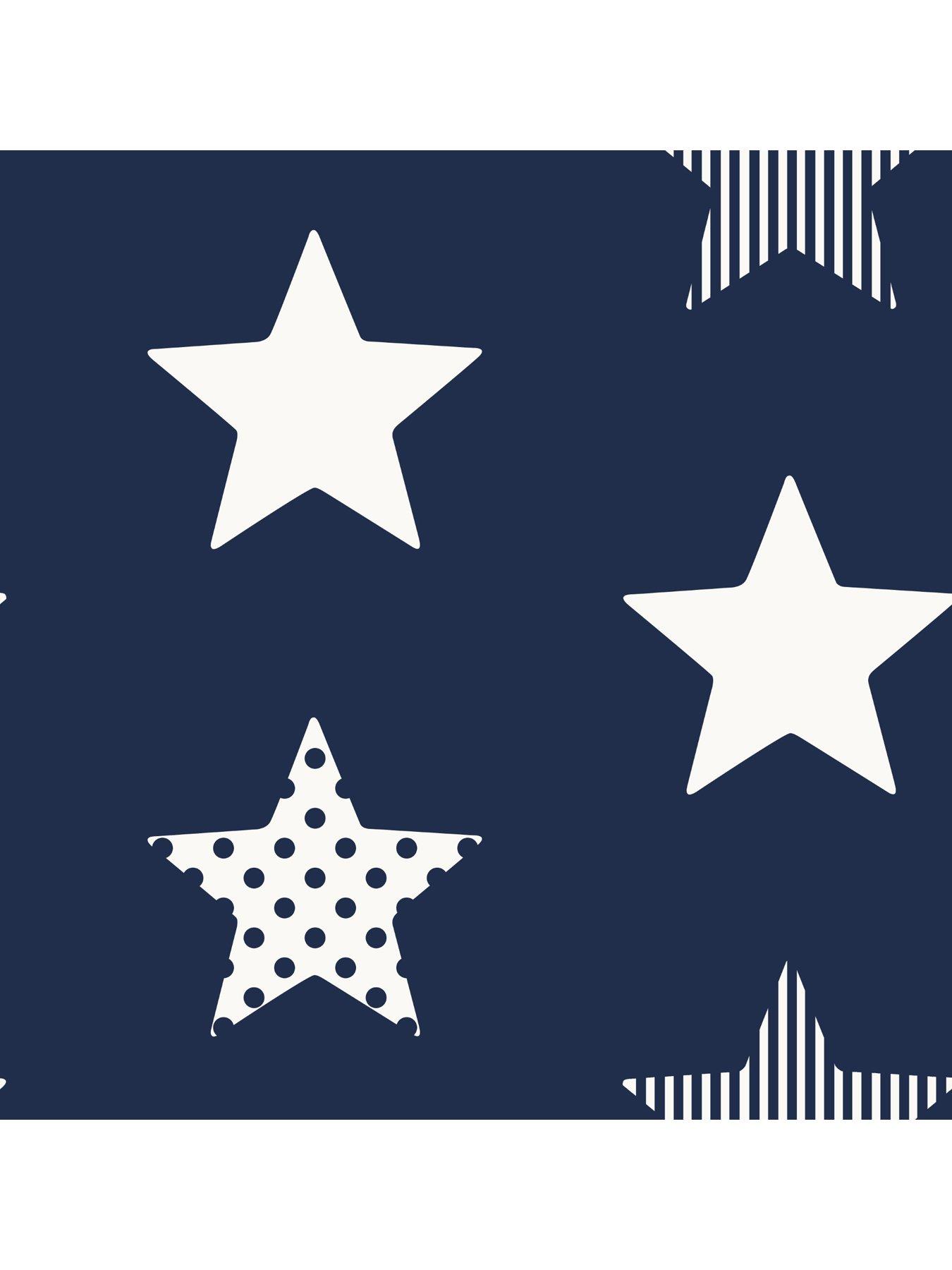  image of superfresco-easy-stars-navy-wallpaper