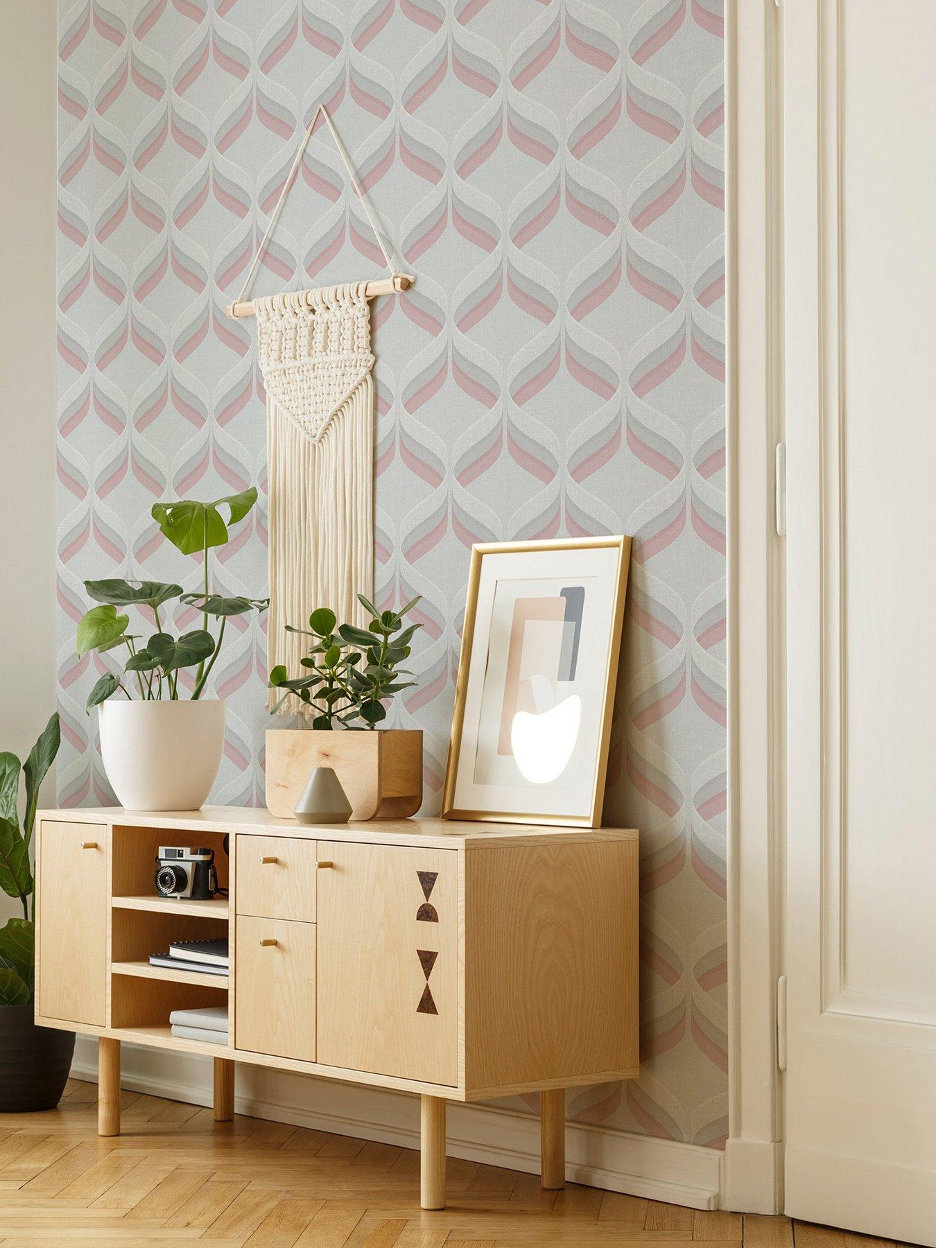fresco-retro-ogee-pink-wallpaper