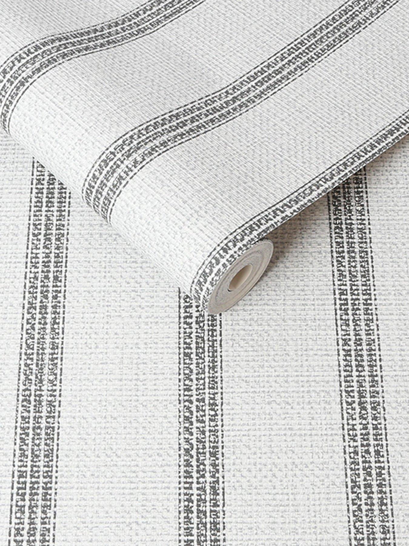  image of superfresco-stripe-flat-white-wallpaper
