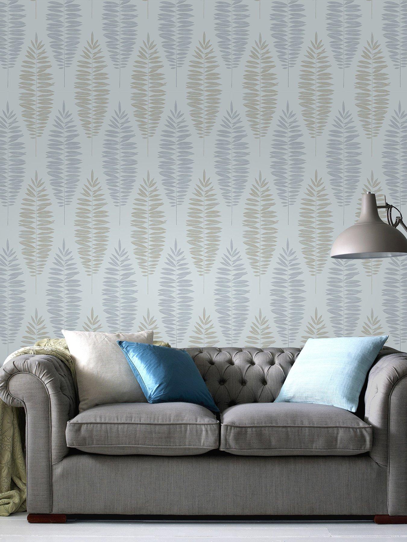 Boutique Lucia Wallpaper in Duck Egg