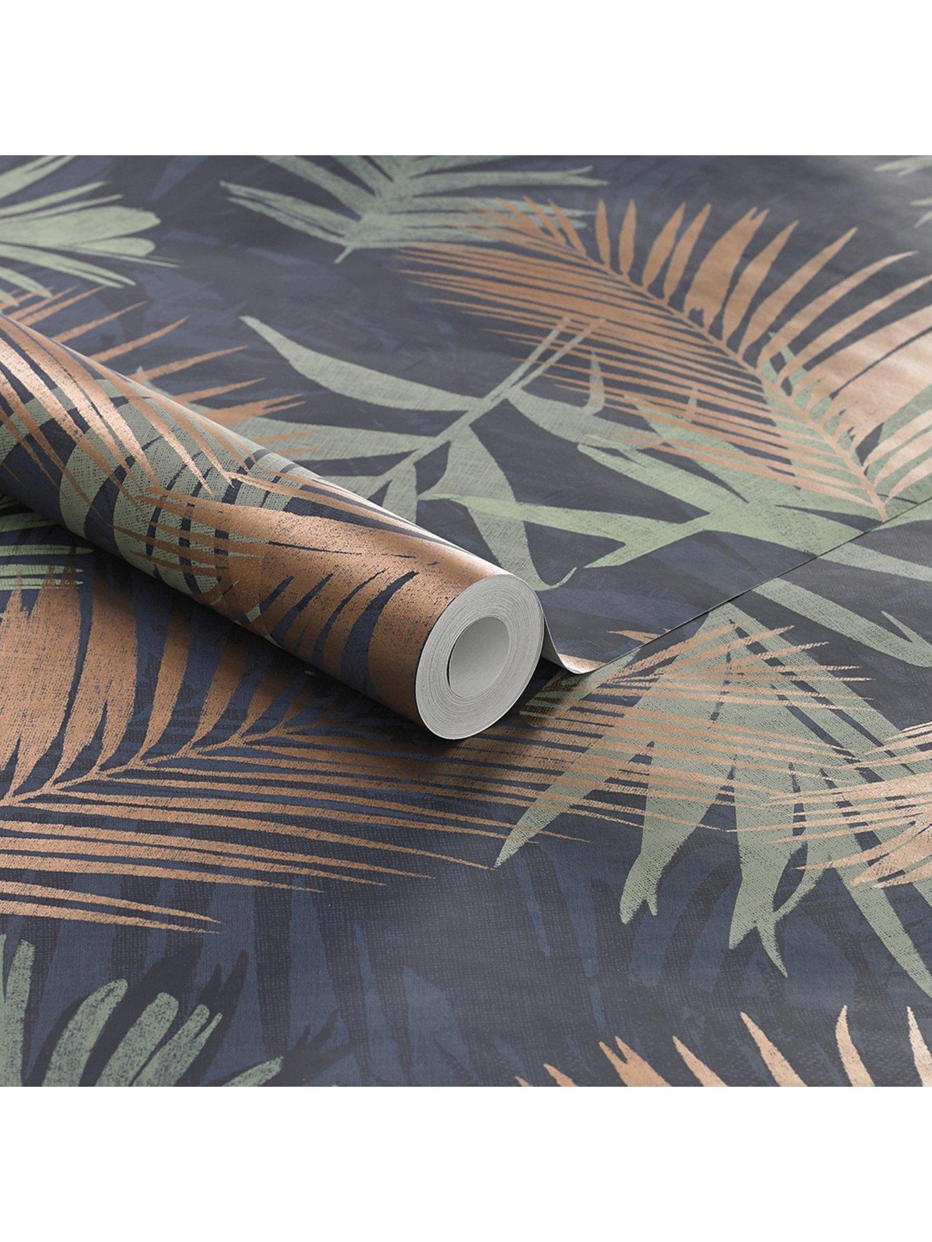 Image 3 of 3 of Boutique Nwg Jungle Glam - Blue Green Wallpaper