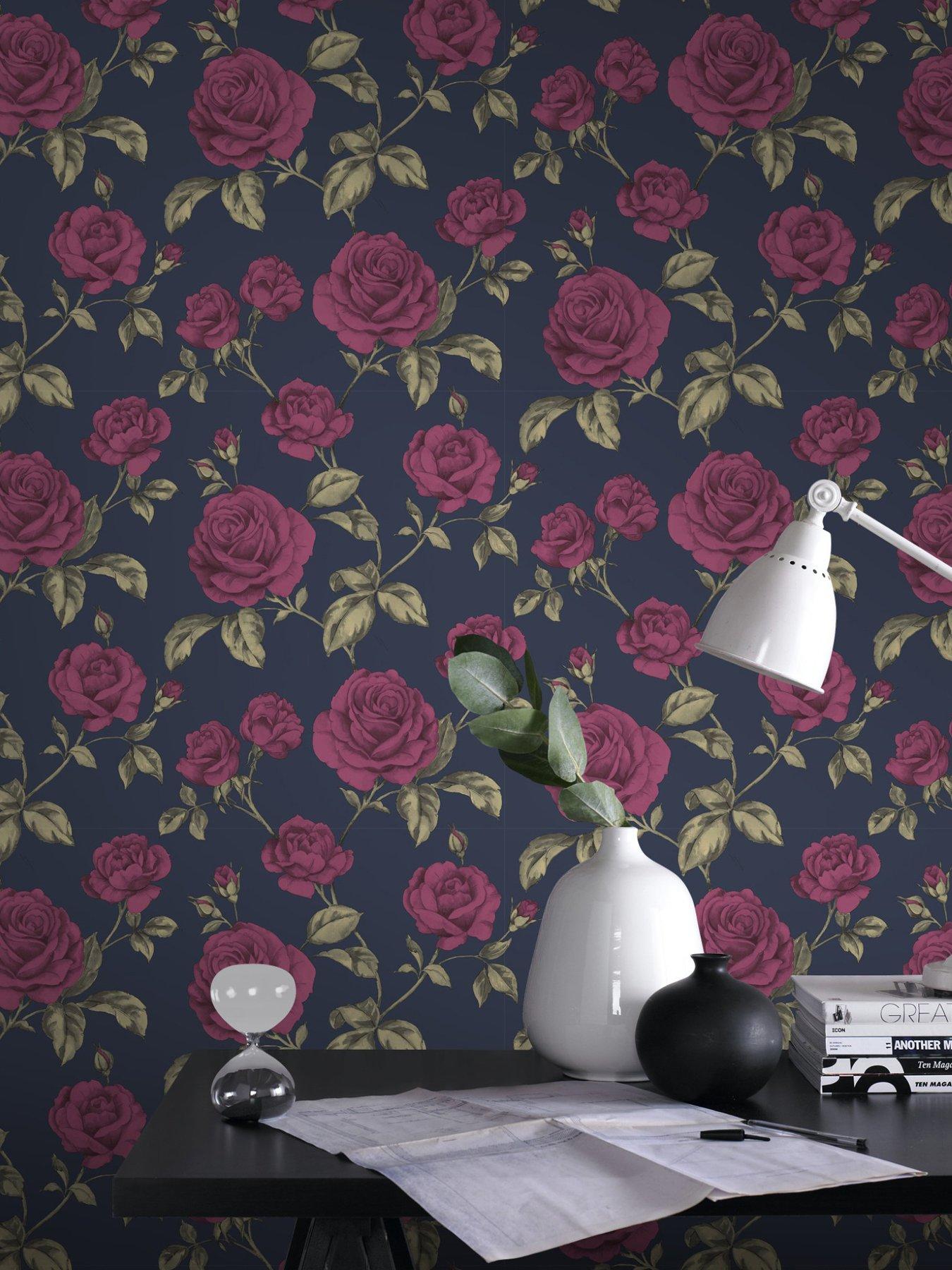 Boutique Nwg Countess - Navy Wallpaper