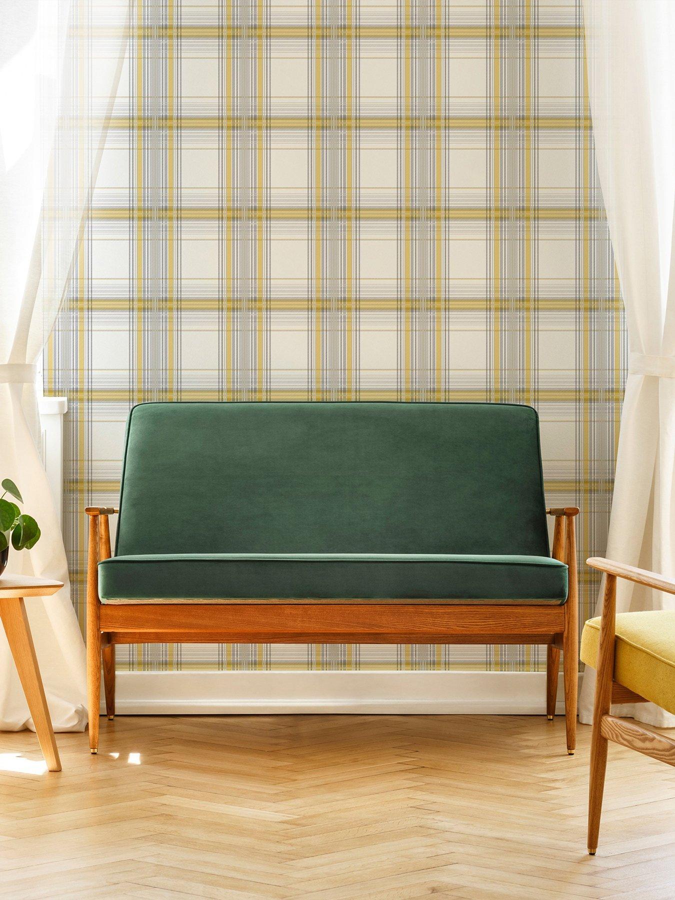 fresco-iona-check-ochre-wallpaper
