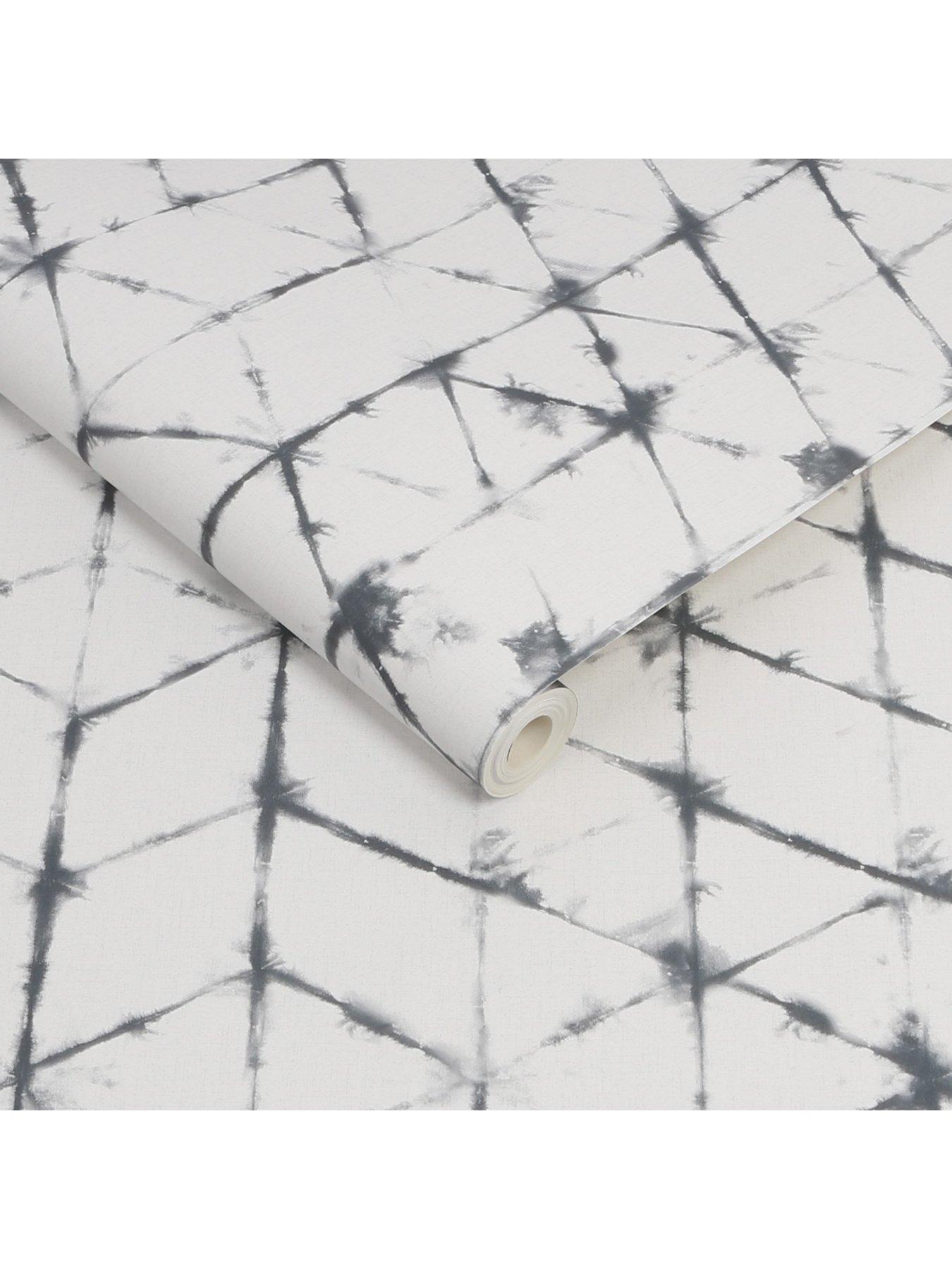 image of fresco-tie-dye-geo-mono-wallpaper