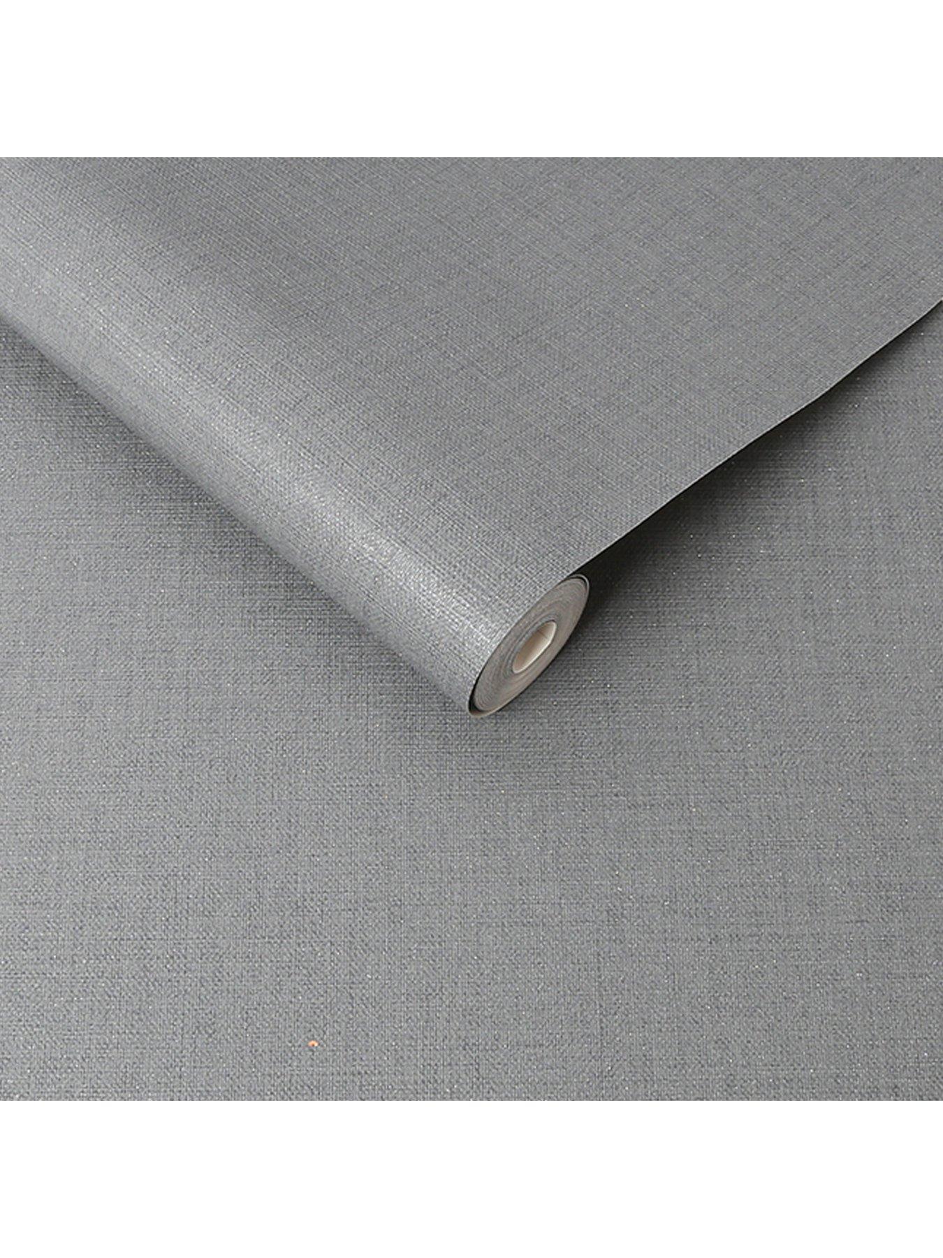  image of superfresco-linen-glitter-plain-charcoal-wallpaper