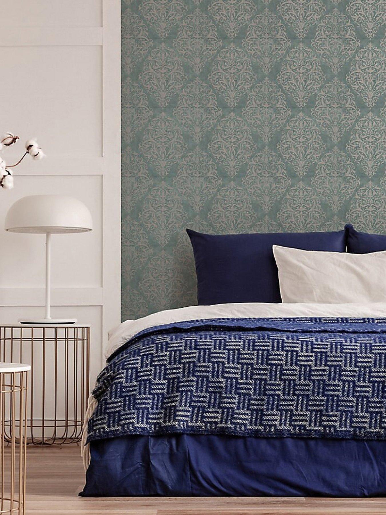 Image 1 of 3 of Boutique Shiraz - Teal Wallpaper