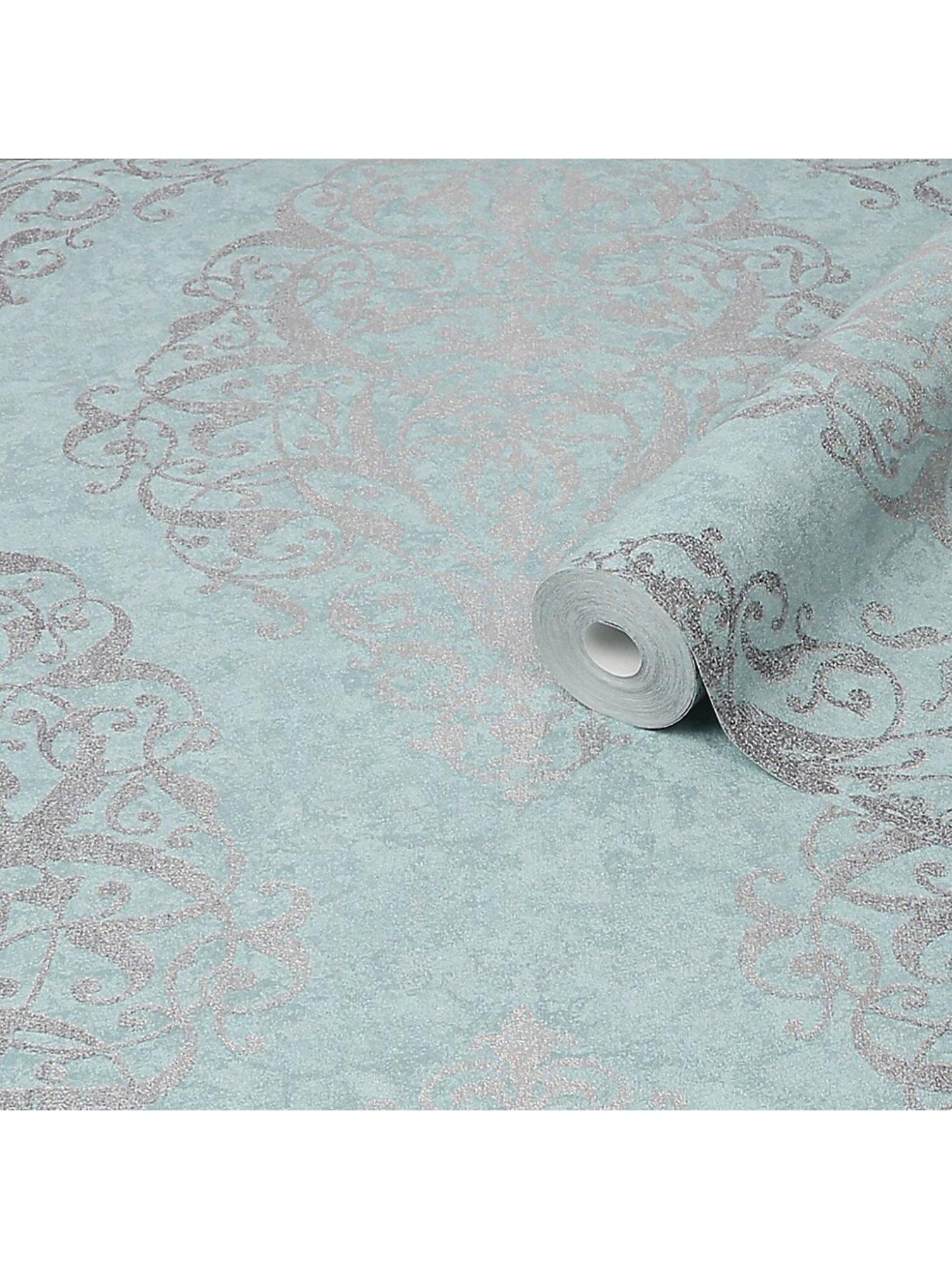 Image 3 of 3 of Boutique Shiraz - Teal Wallpaper