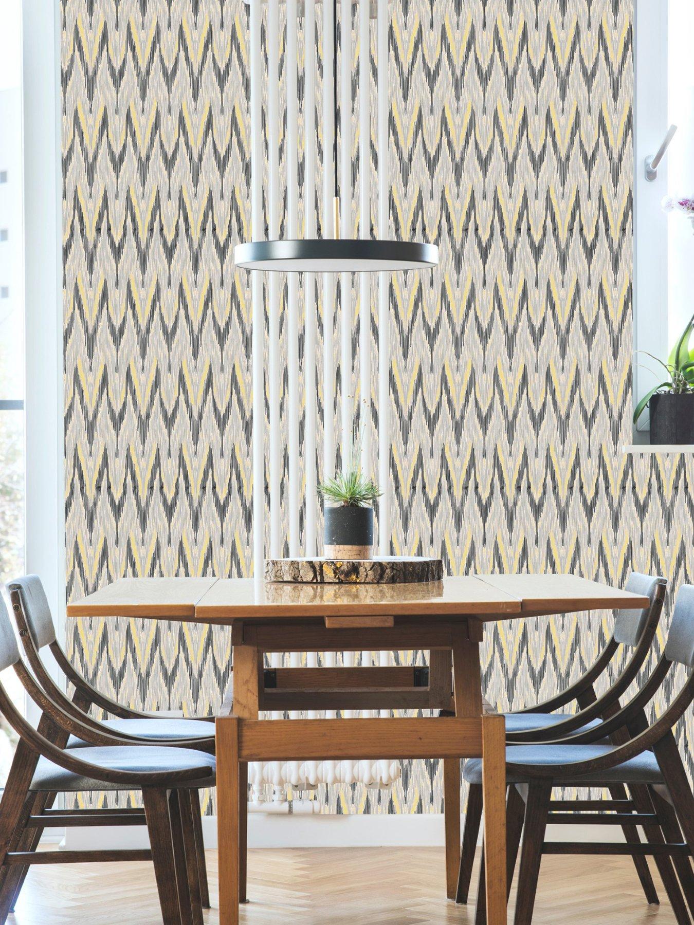 Image 1 of 3 of Superfresco Homespun Geo - Ochre Wallpaper