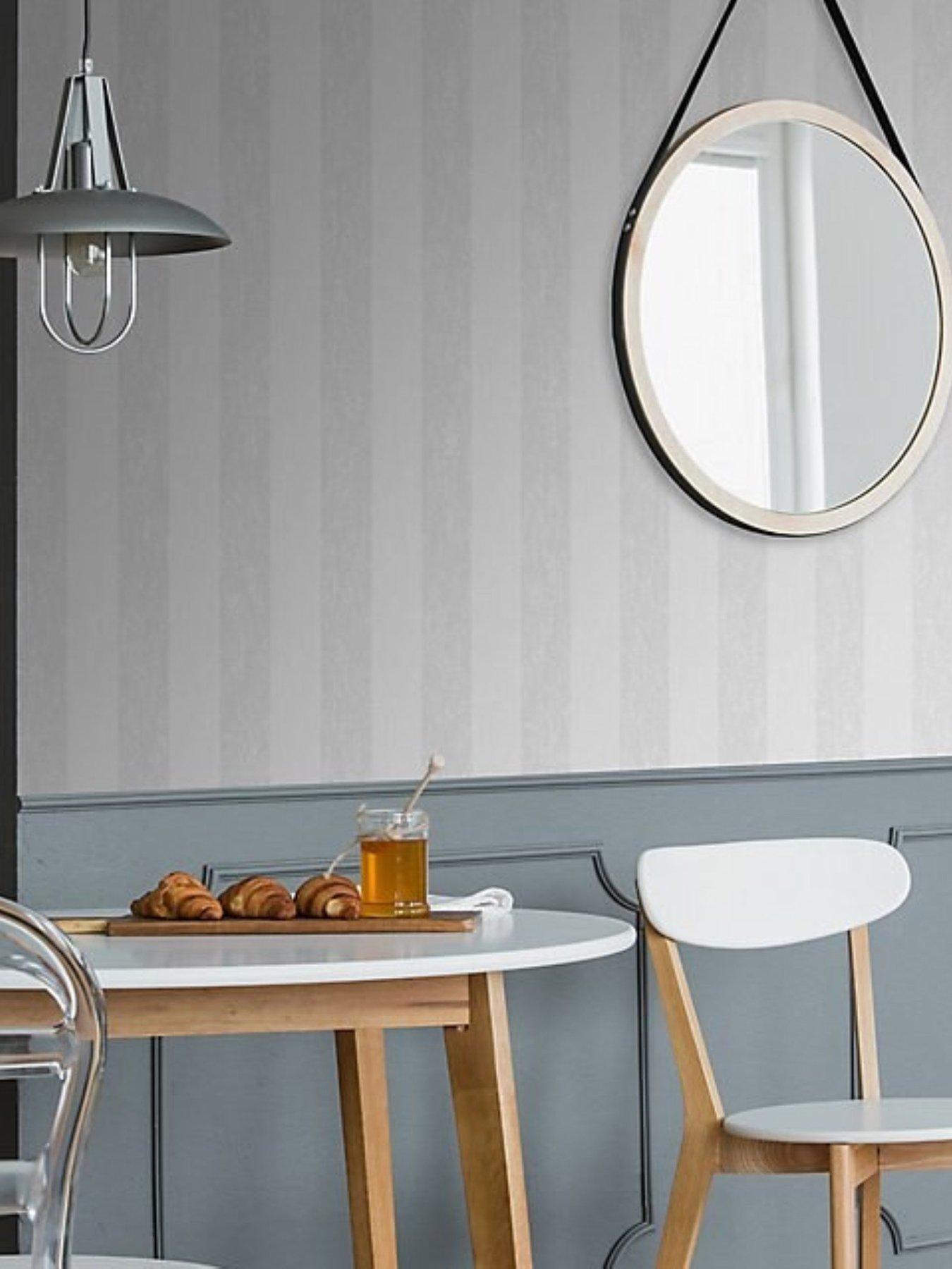 undefined Mercury Stripe - Grey  &  Silver Wallpaper