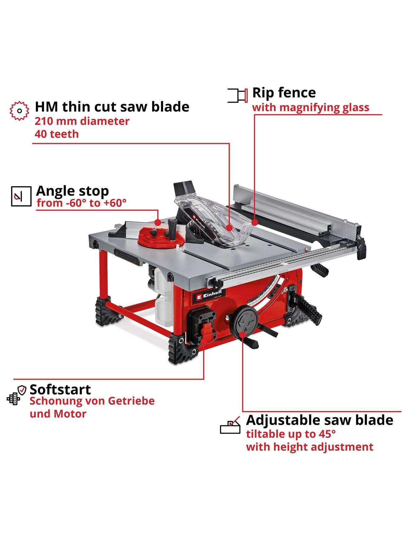  image of einhell-pxc-36v-cordless-210mm-table-saw-te-ts-36210-li-solo