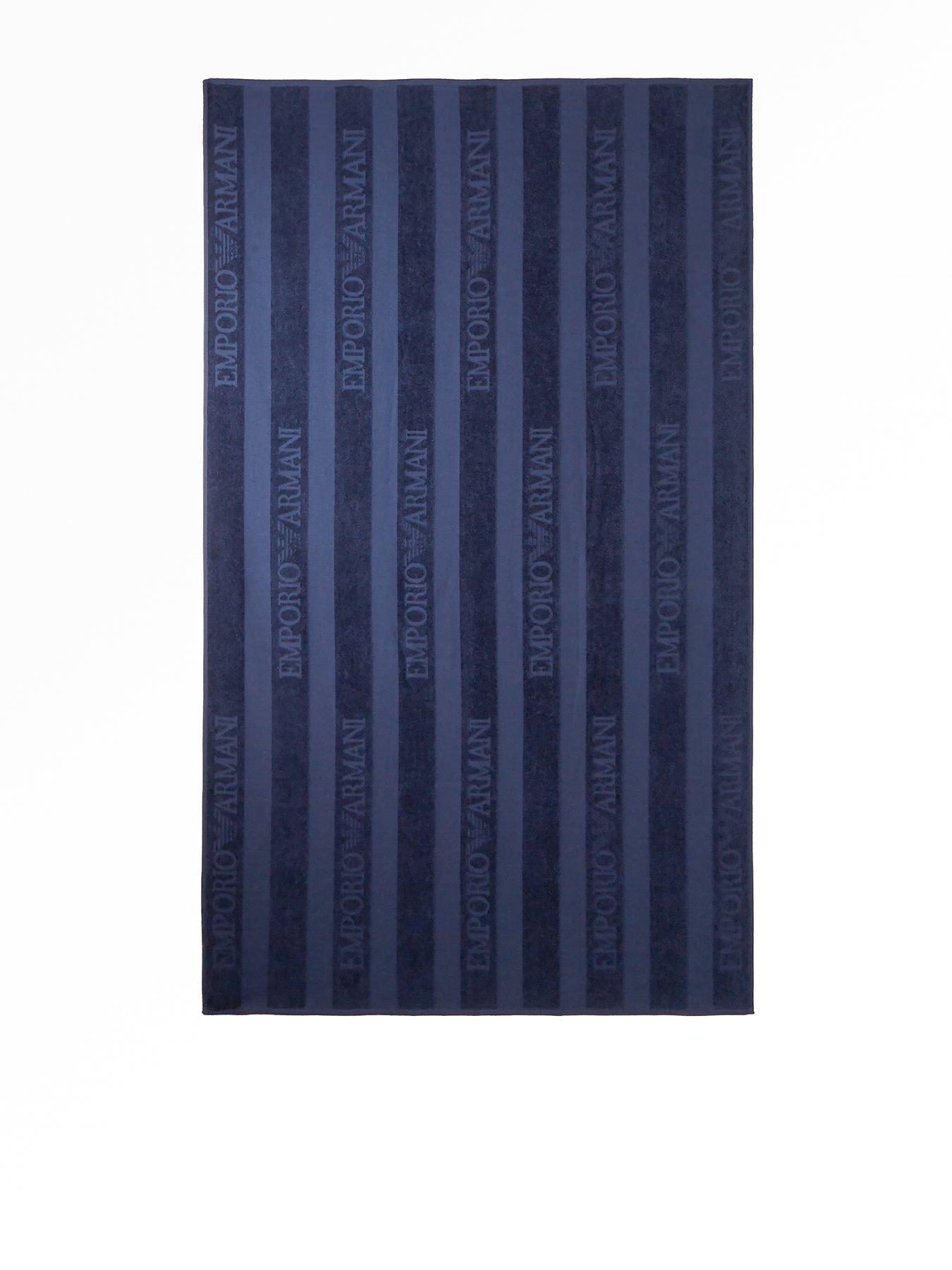 emporio-armani-bodywear-toal-printed-towel-dark-blue
