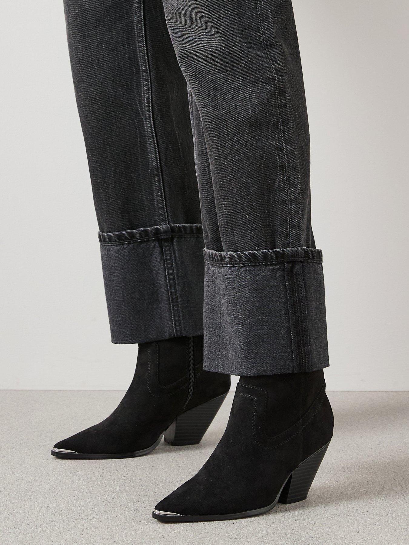 V by Very Western Ankle Boot - Black