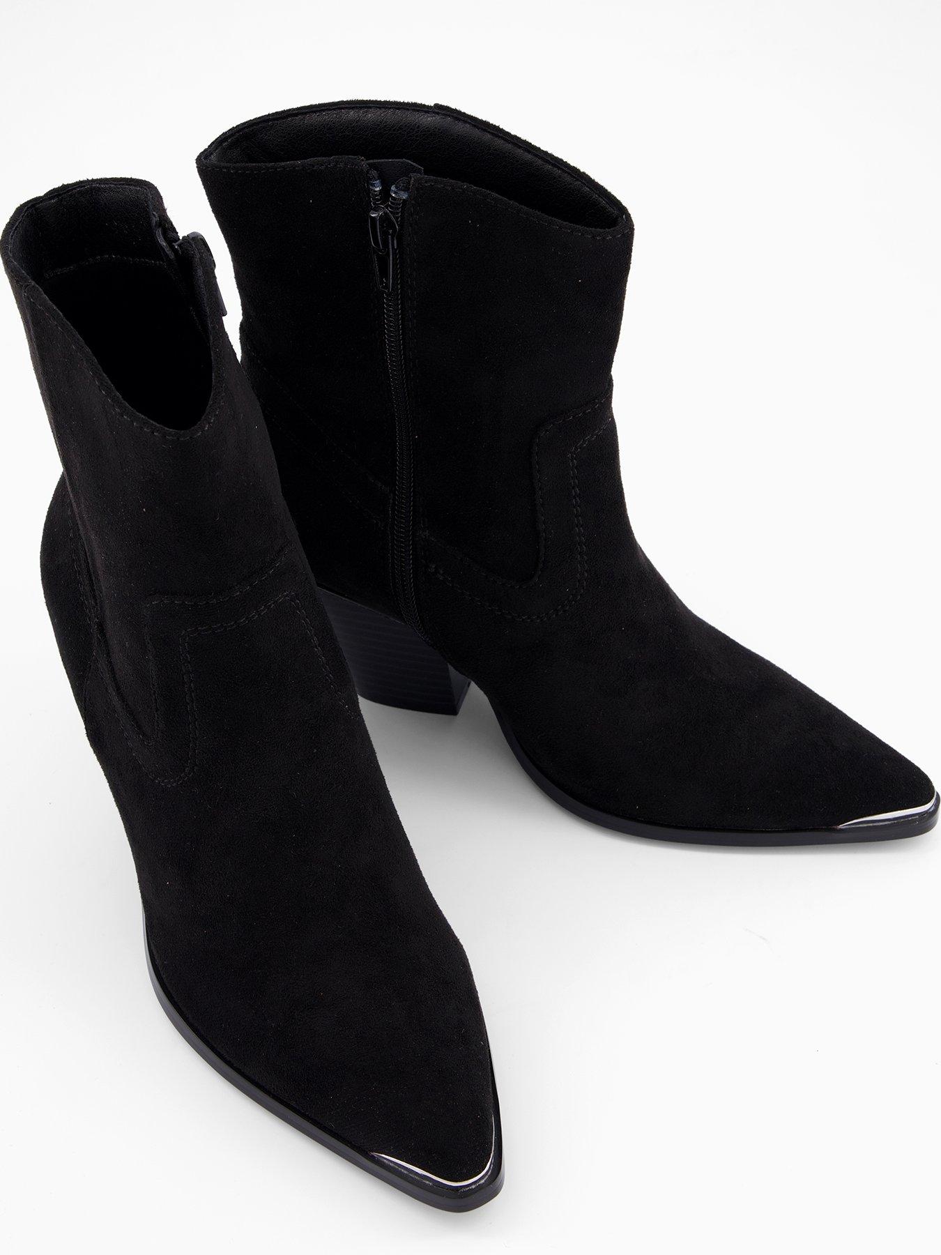Image 3 of 7 of V by Very Western Ankle Boot - Black