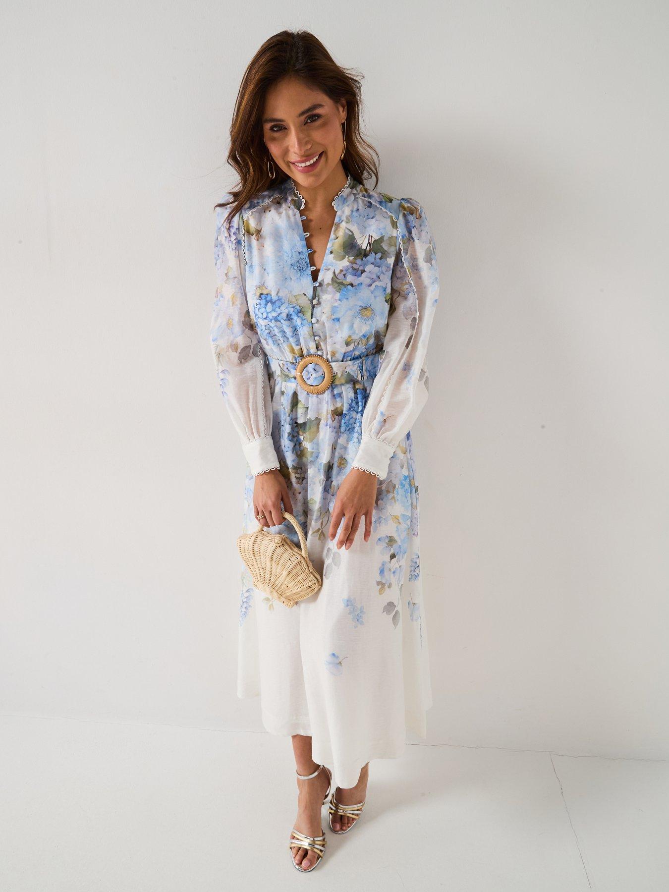 forever new blue dress Rent Forever New Puff Sleeve Mini Dress In Bright Blue