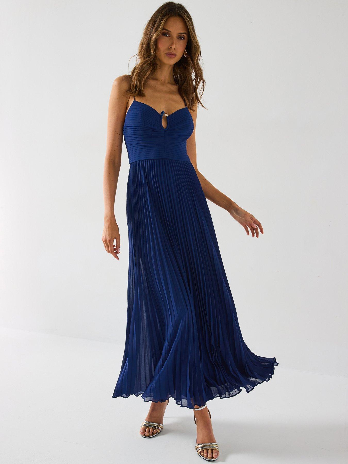 Forever New Loreto Pleated Maxi Dress - Blue
