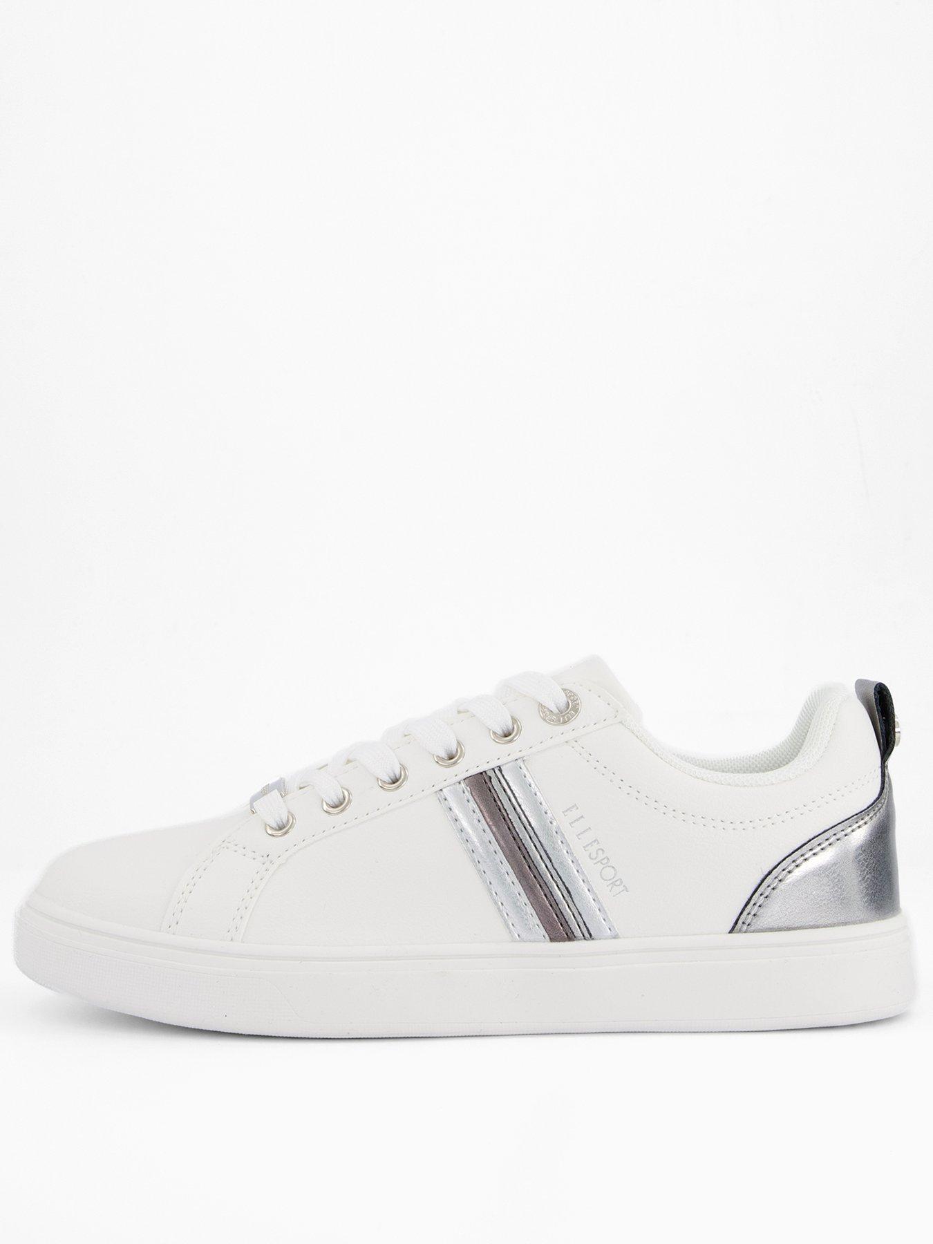 Elle Sport Sports Metallic Trim Trainer - White