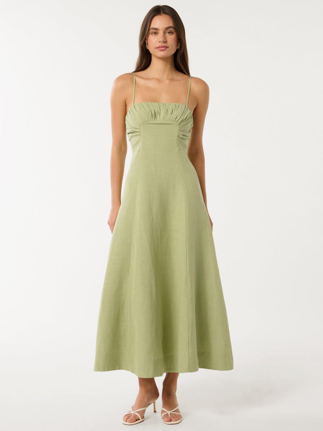 cream lace midi dress with sleeves Dawn Lace Belted Midi Dress