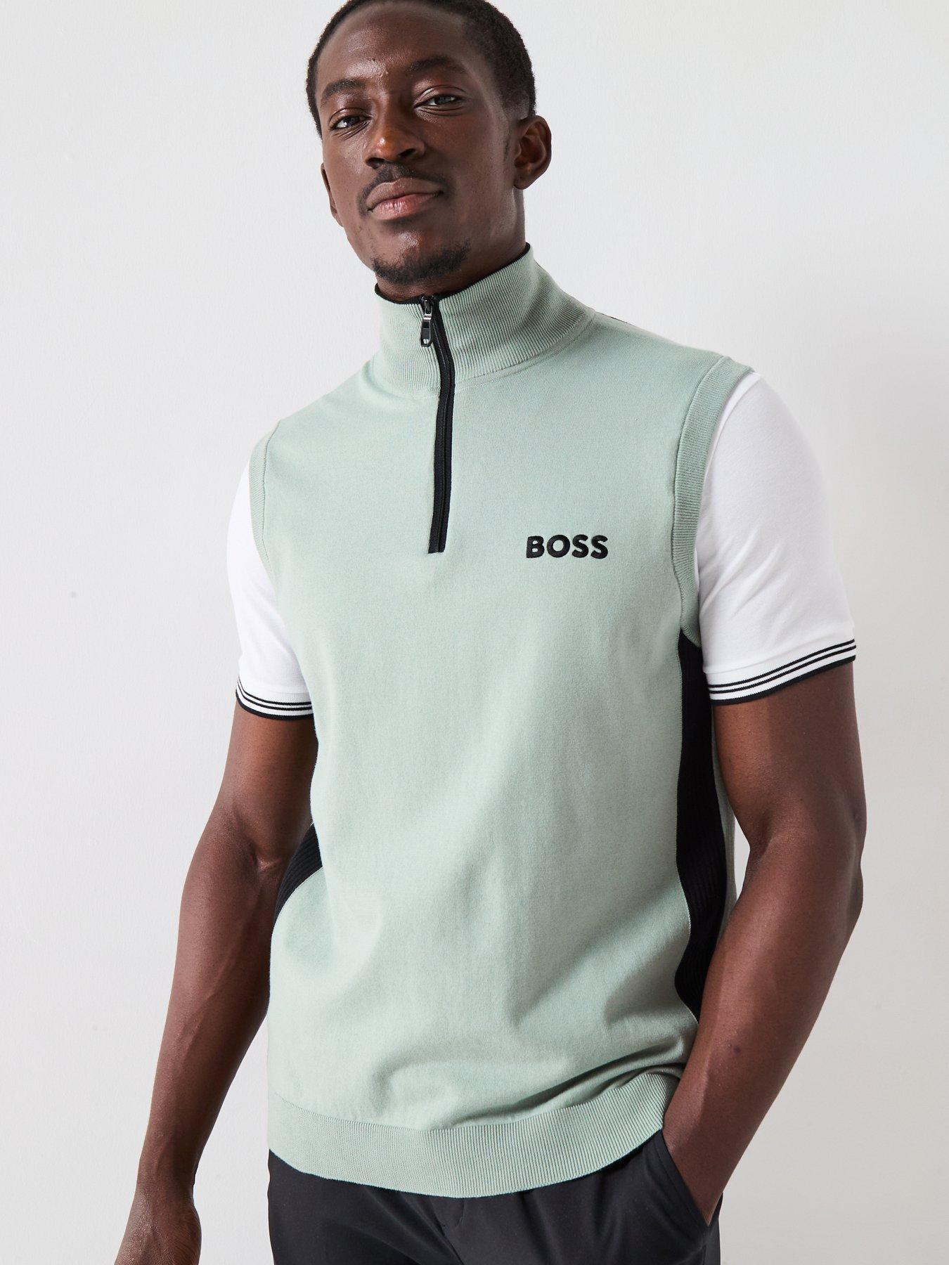 BOSS Mens Golf K Gilet - Green