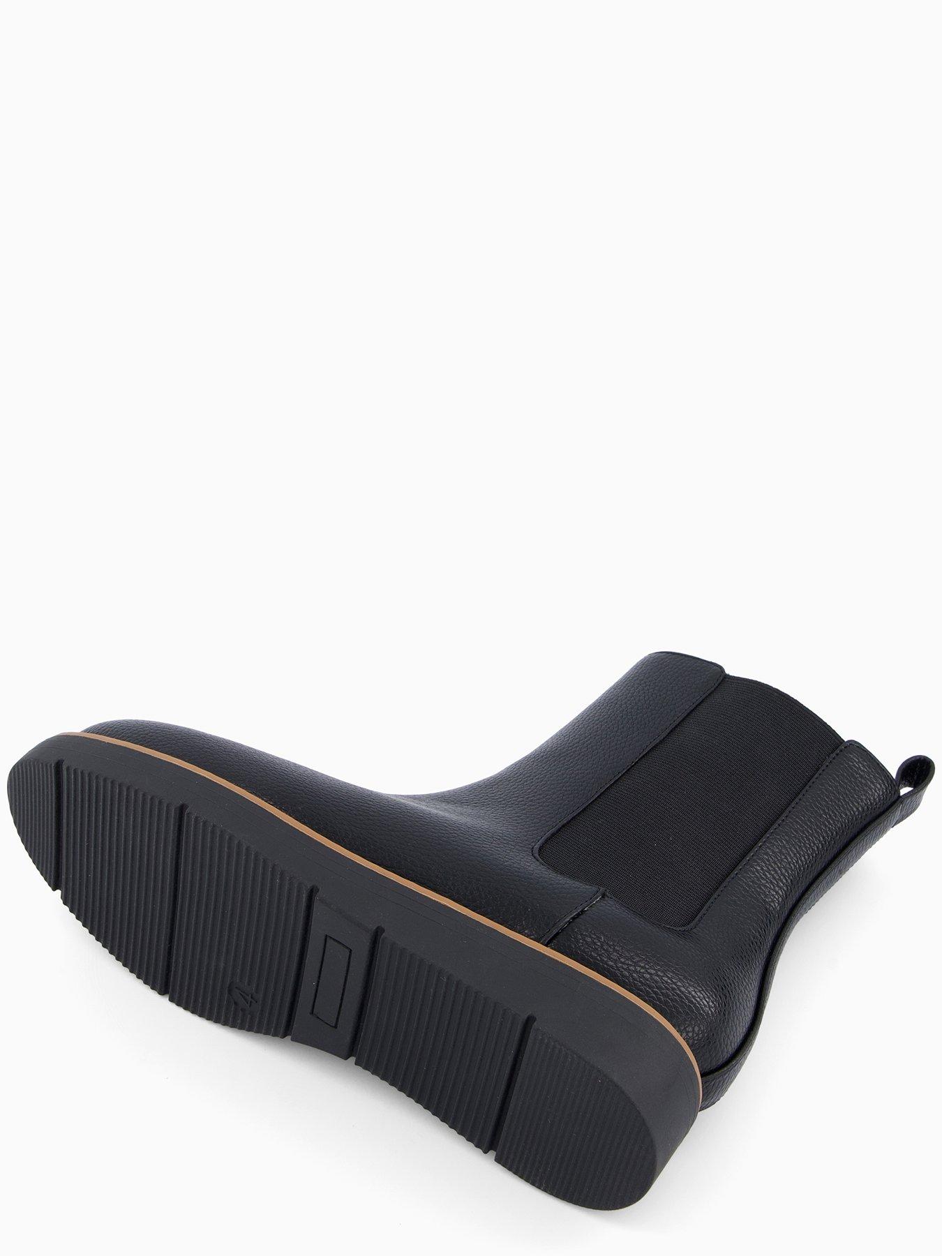 Image 4 of 7 of V by Very Flatform Chelsea Ankle Boot - Black
