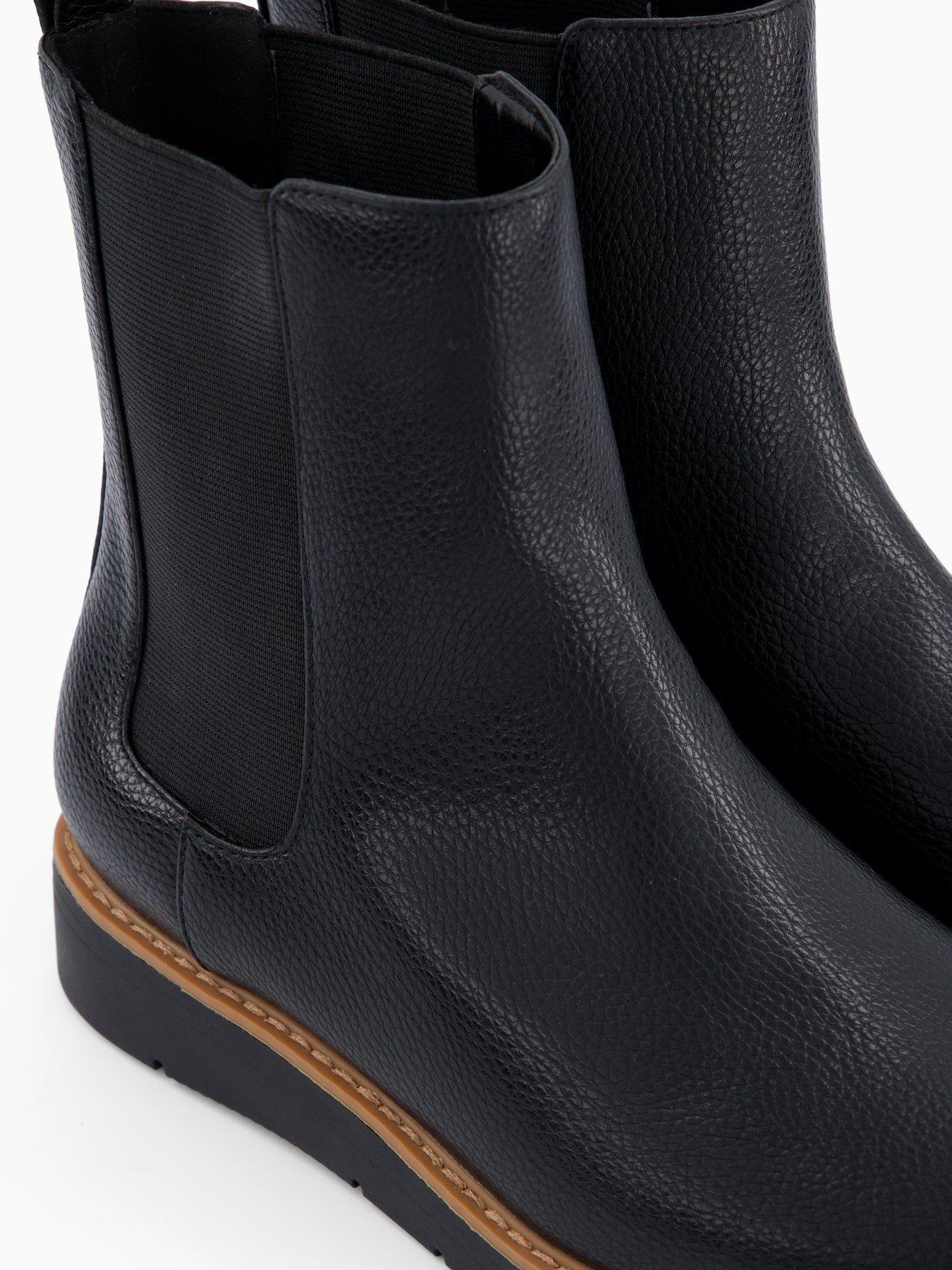 Image 5 of 7 of V by Very Flatform Chelsea Ankle Boot - Black