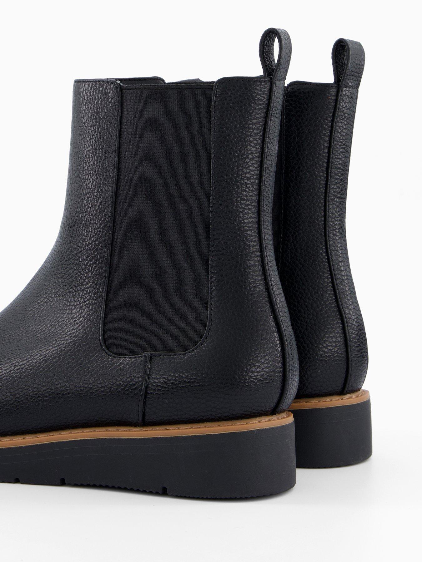 Image 6 of 7 of V by Very Flatform Chelsea Ankle Boot - Black