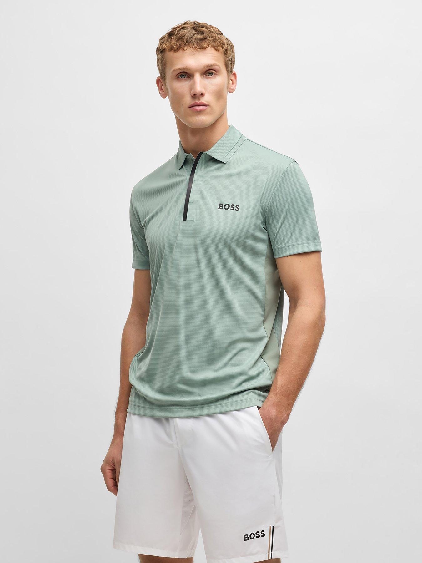 BOSS Mens Golf Paddytech Pro Regular Fit Polo - Green