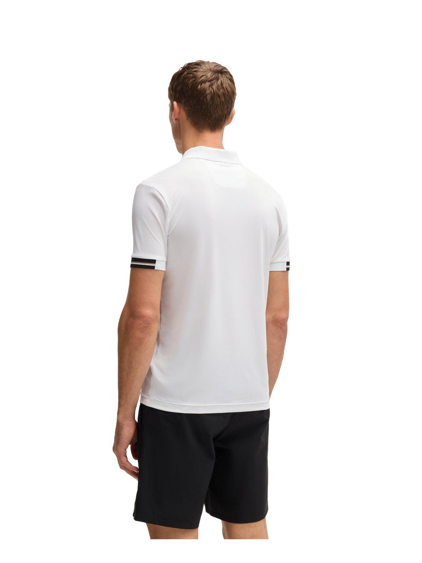 stillFront image of boss-mens-golf-palle-mesh-regular-fit-polo--white