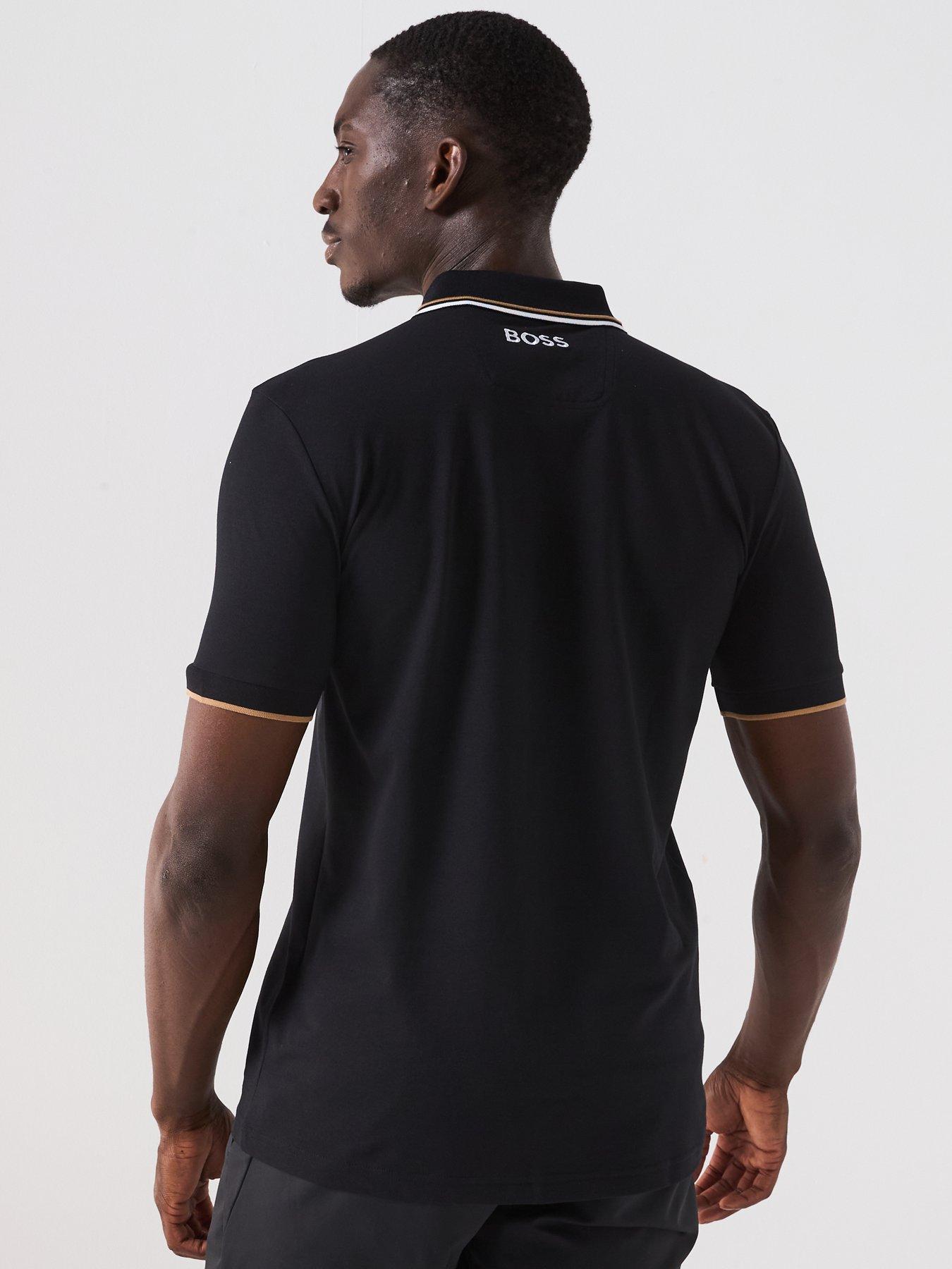stillFront image of boss-mens-golf-paddy-pro-regular-fit-polo-black