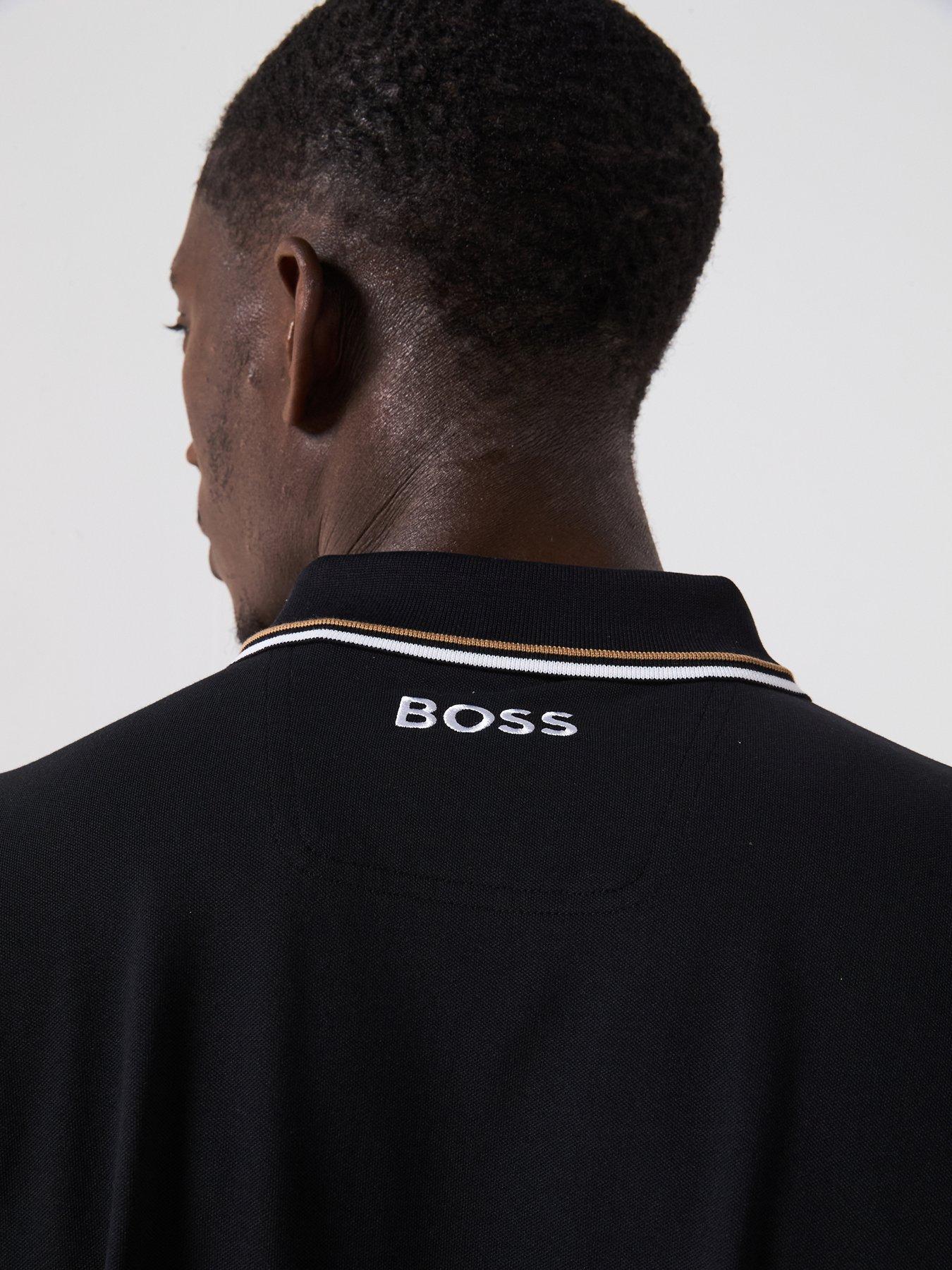  image of boss-mens-golf-paddy-pro-regular-fit-polo-black