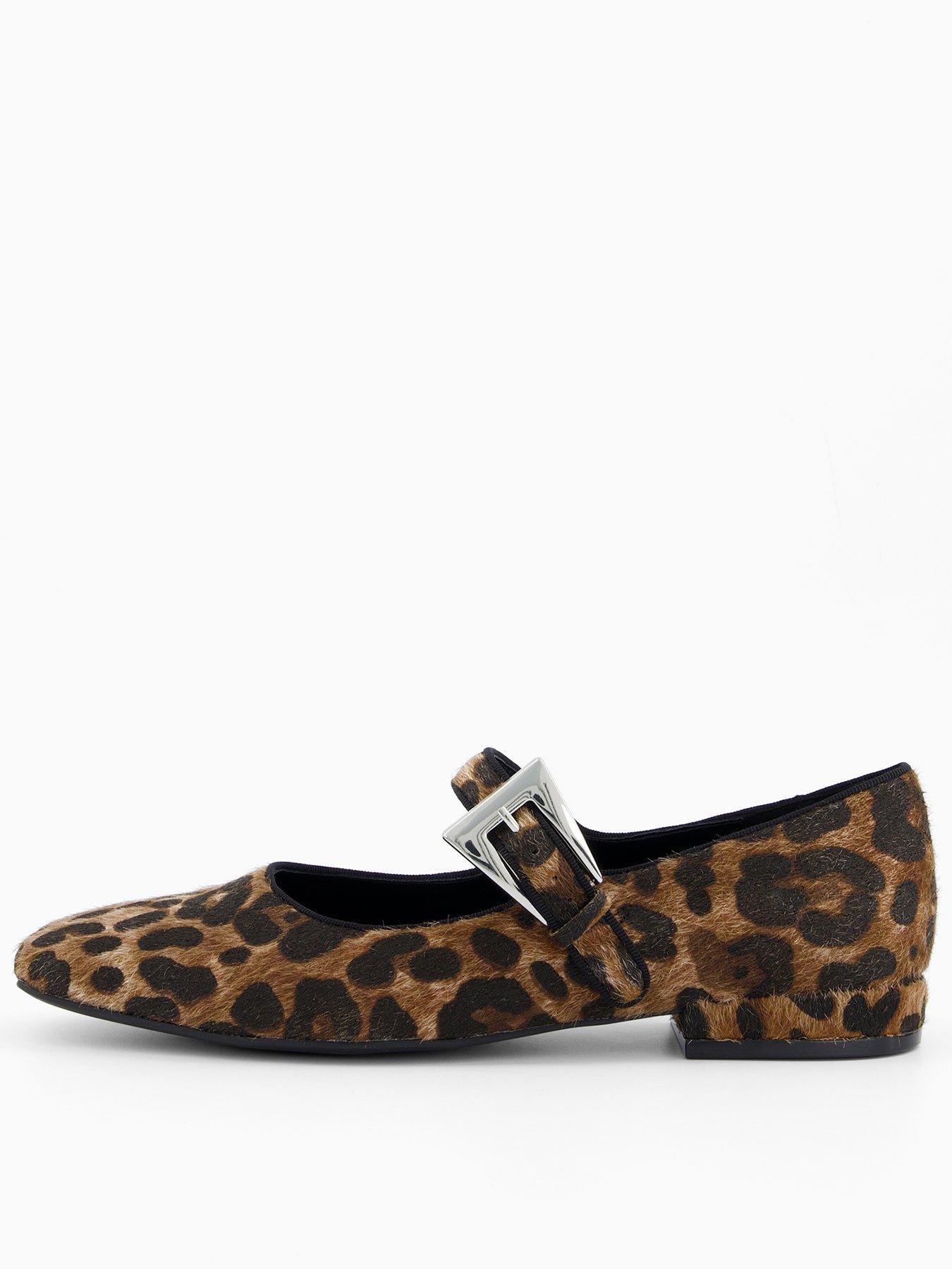 undefined Leopard Ballet Pump - Brown