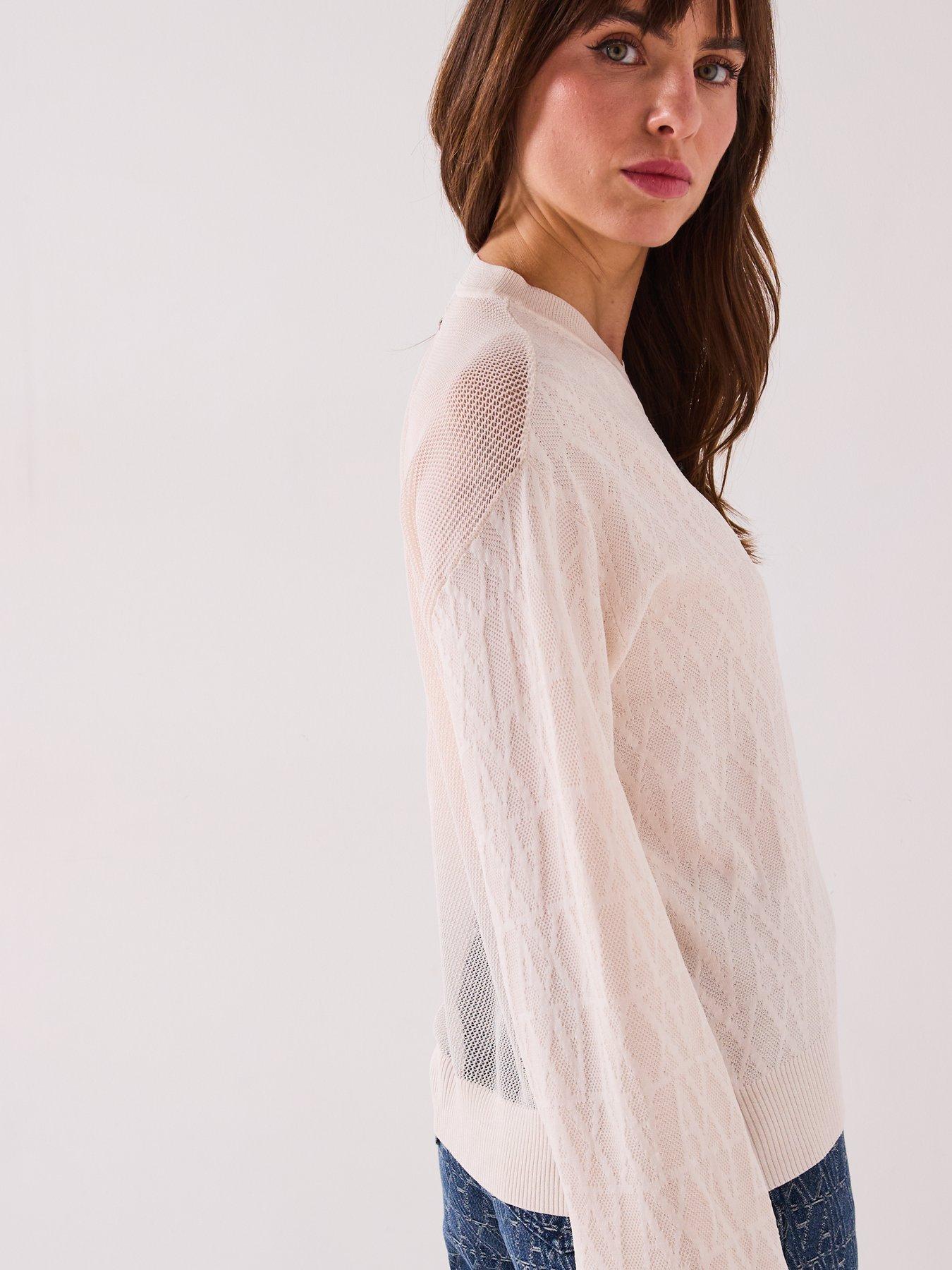  image of armani-exchange-knitted-viscose-logo-jumper-cream