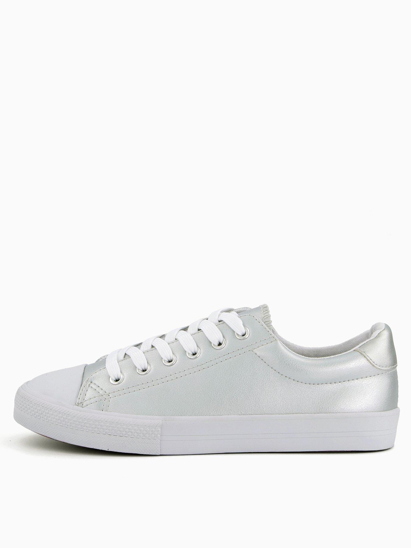 V by Very Extra Wide Fit Trainers - Silver