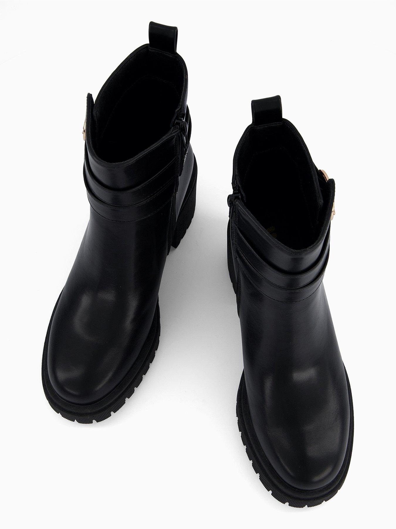 Image 3 of 7 of V by Very Block Heel Chunky Chelsea Ankle Boots - Black