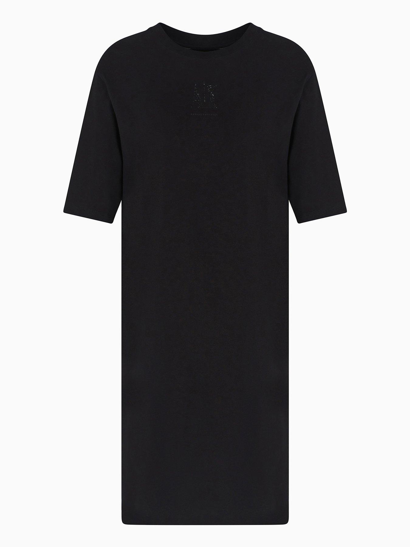 undefined Jersey Logo T-Shirt Dress - Black