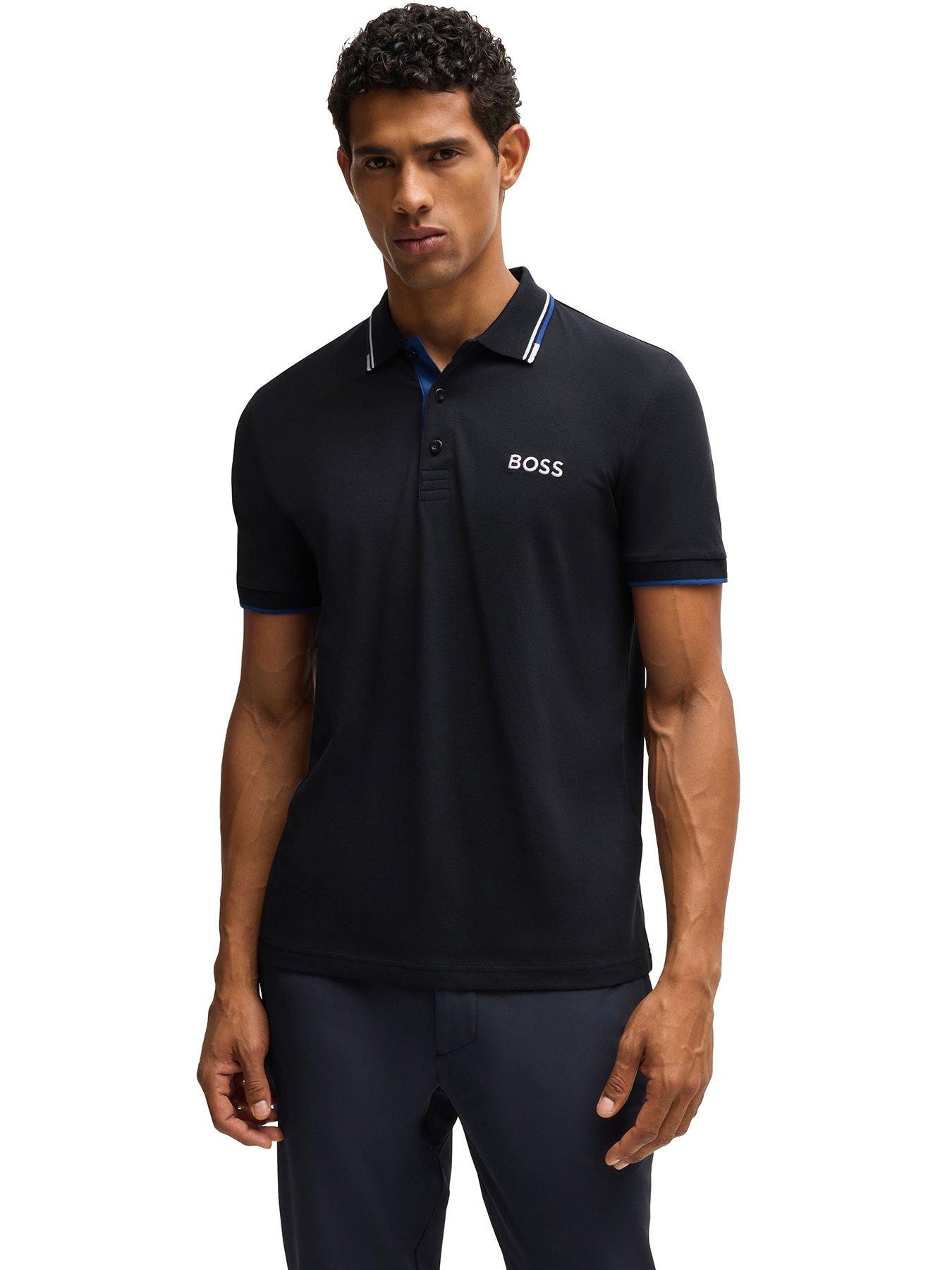 BOSS Mens Golf Paddy Pro Regular Fit Polo Shirt - Dark Blue