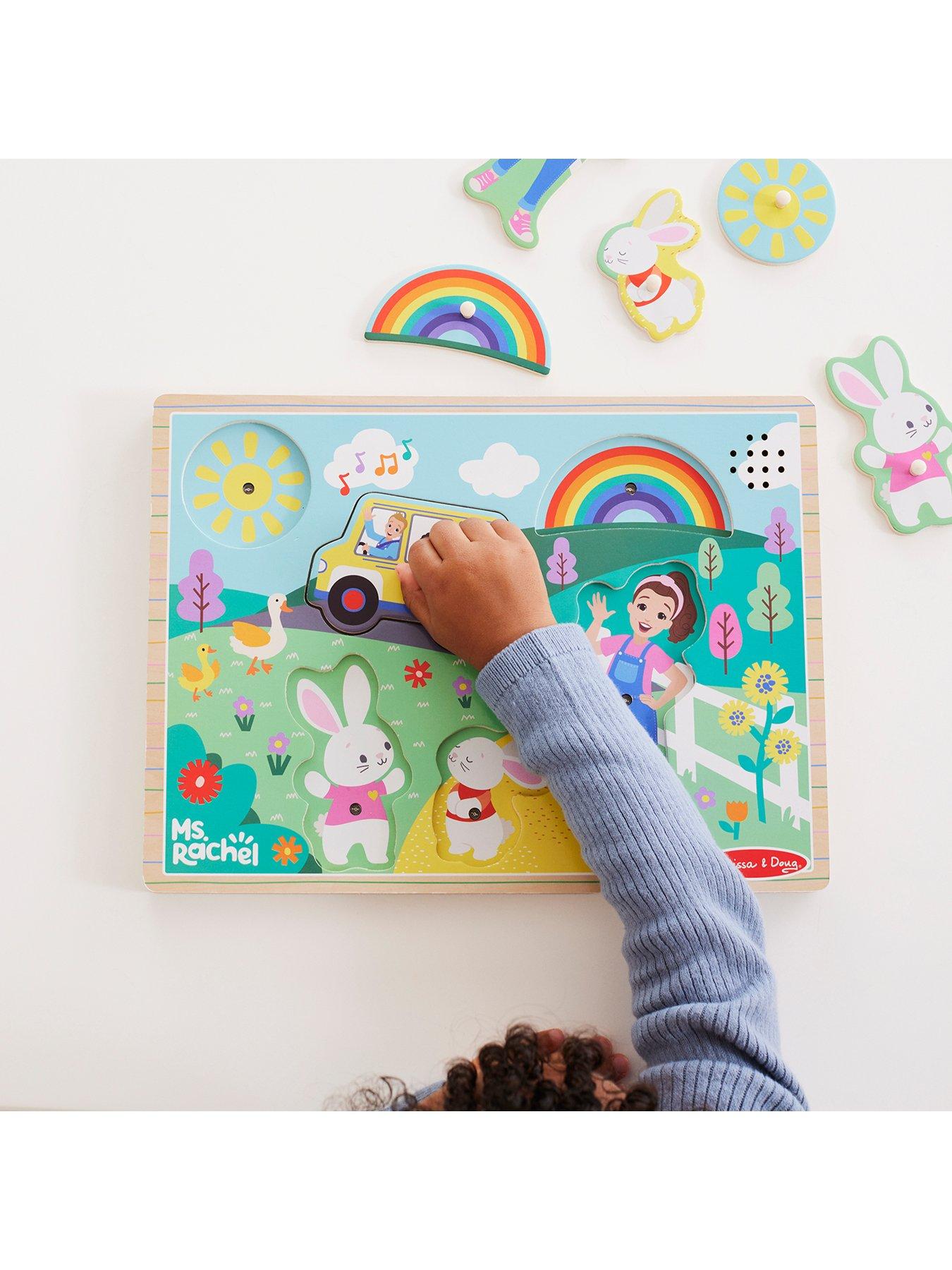 Image 5 of 8 of Melissa & Doug Ms. Rachel Sound Puzzle &ndash; 6-Piece Wooden Puzzle with Light-Activated Sounds