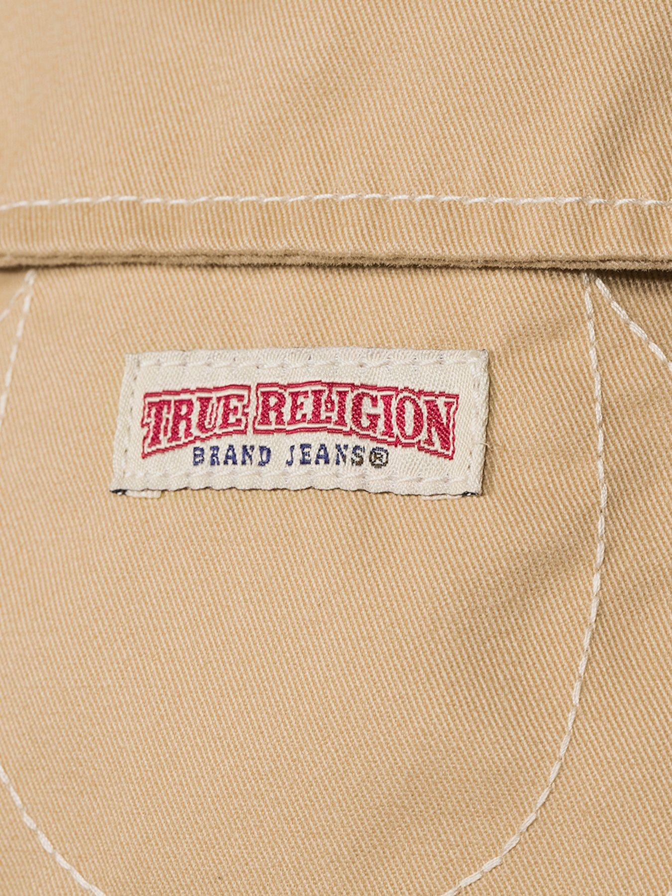 Image 4 of 5 of TRUE RELIGION Big T Cargo Trousers - Beige